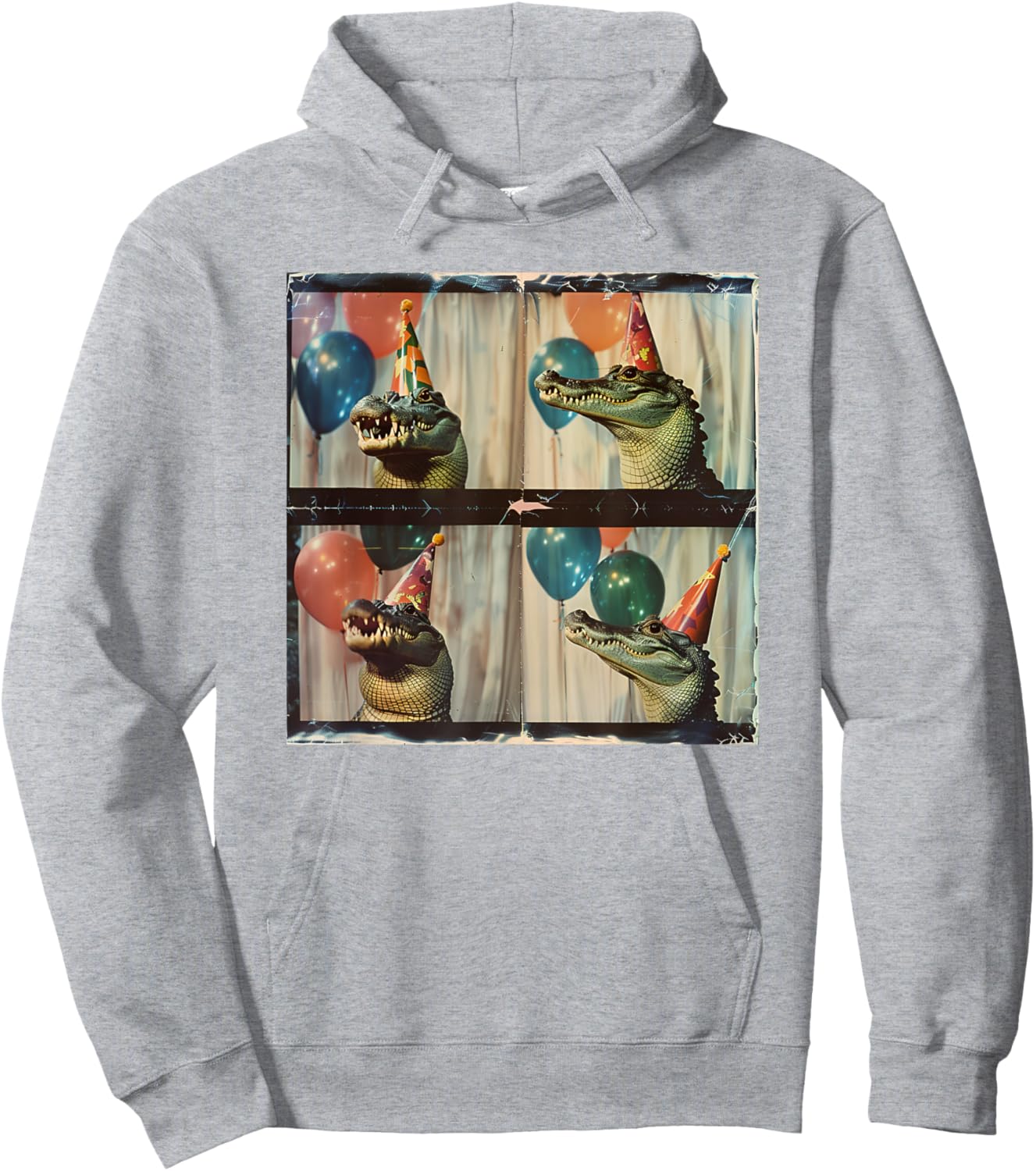 Funny Crocodile Face Alligator Croc Florida Gator Birthday Hoodie - Hoodie | Ash