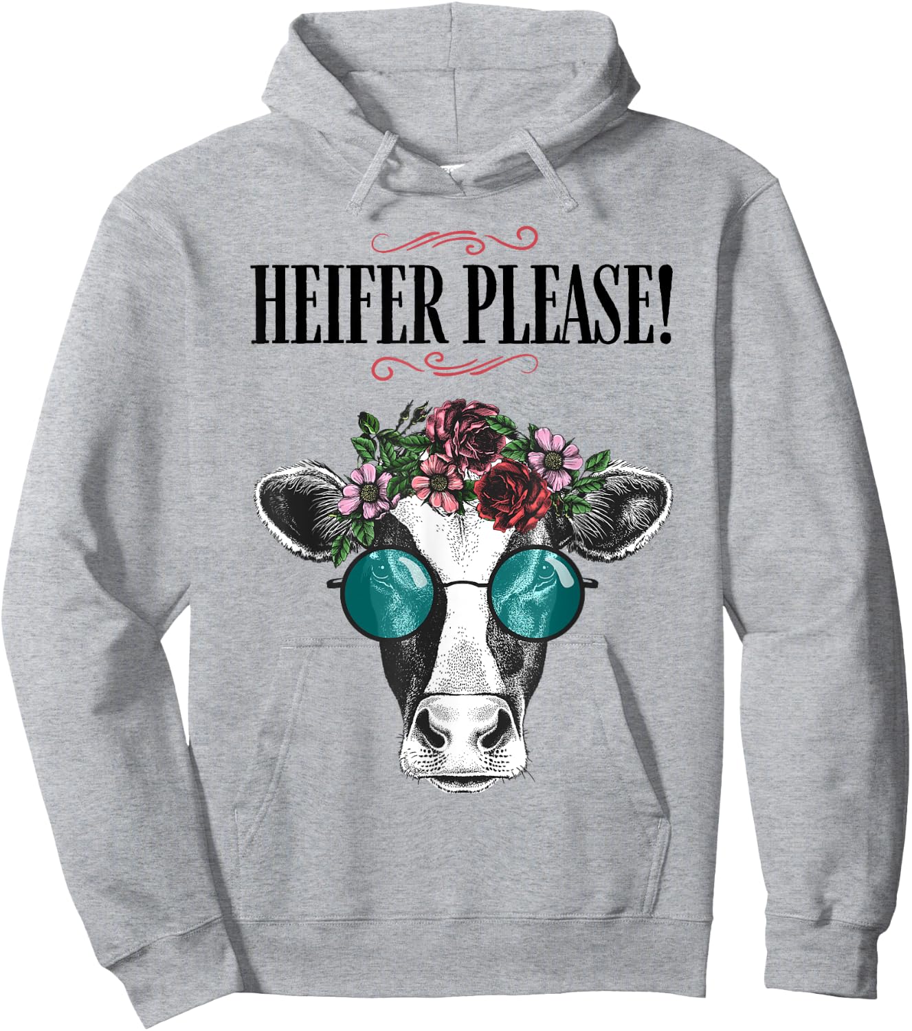 Heifer Please Vintage Country Sayings Heifer Hoodie - Hoodie | Ash