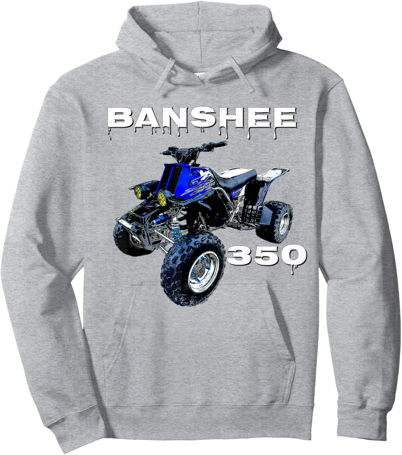 Banshee Quad, ATV, ATC, Vintage, Retro, All Terrain Vehicle Hoodie - Hoodie | Ash