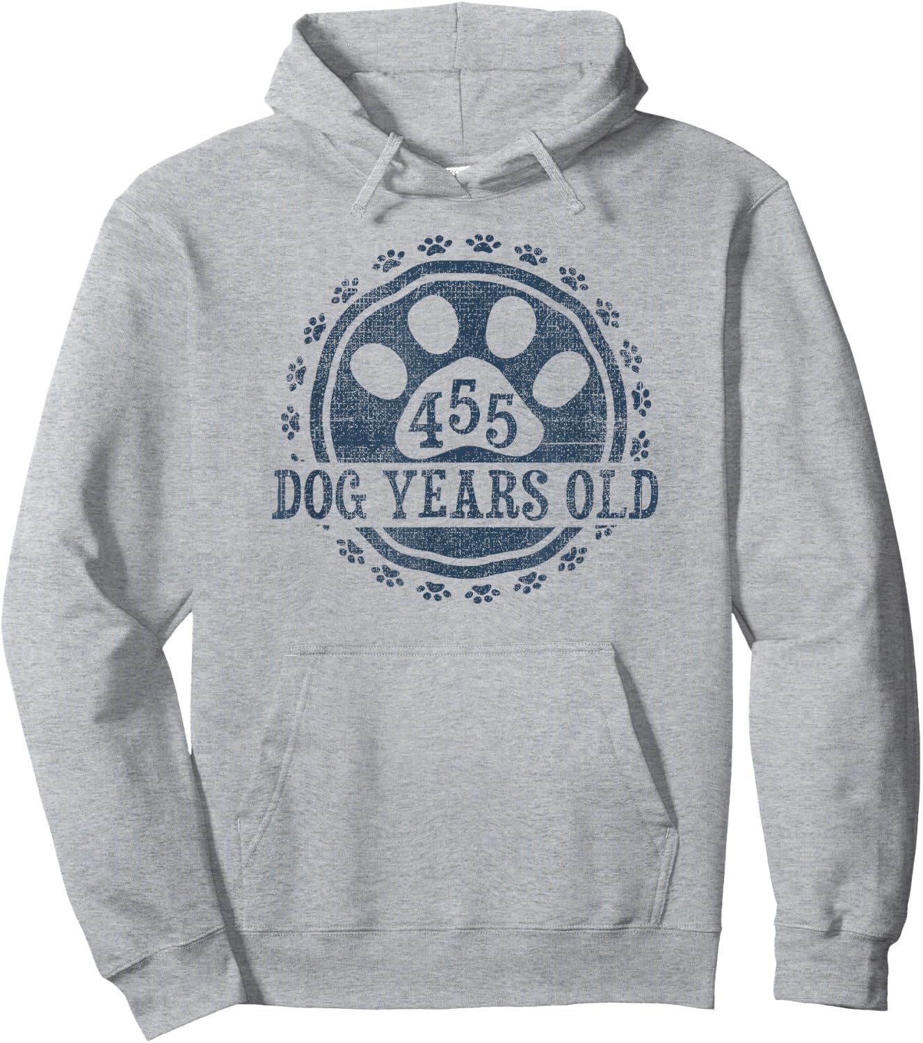 455 Dog Years Old, 65 in Human 65th Birthday Give Idea Hoodie - Hoodie | Ash