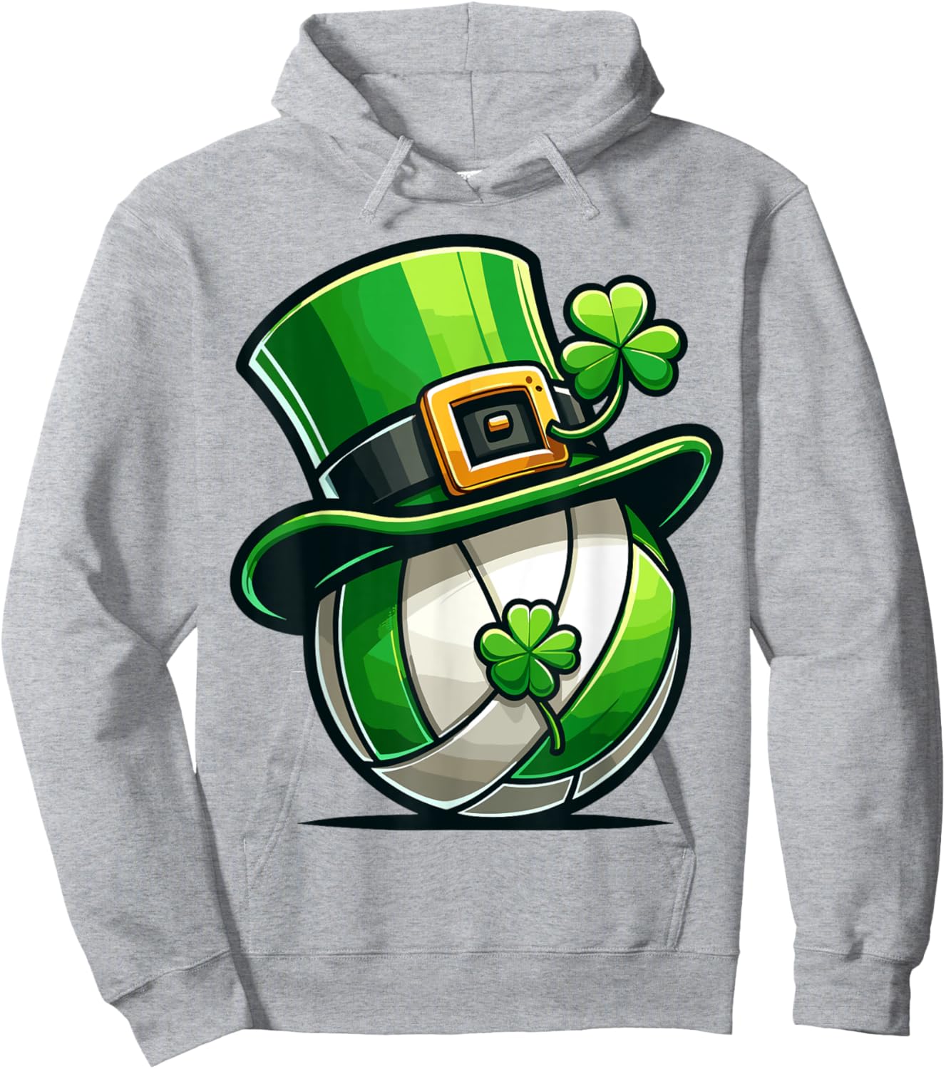 St Patricks Day Irish Boys Girls Volleyball Hoodie - Hoodie | Ash