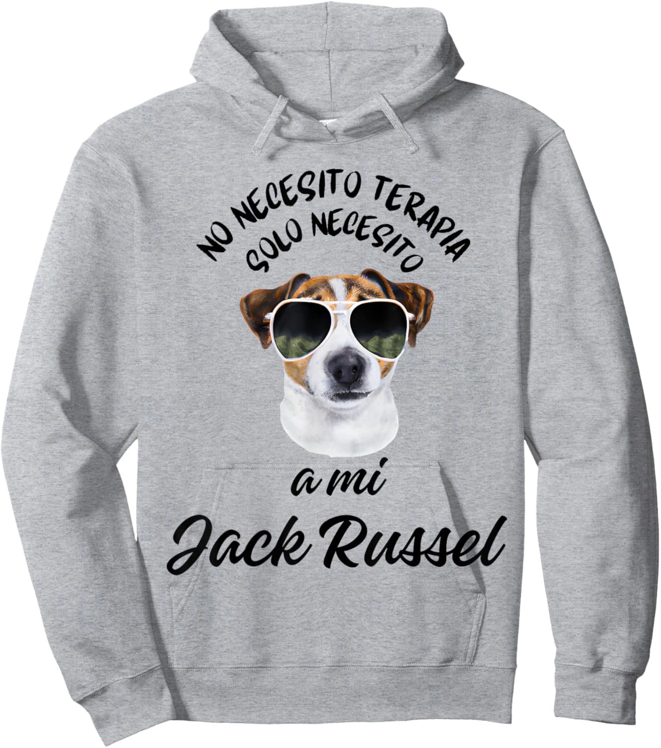 Regalo Personalizado Perro Jack Russel Divertido Mujer Chica Hoodie - Hoodie | Ash