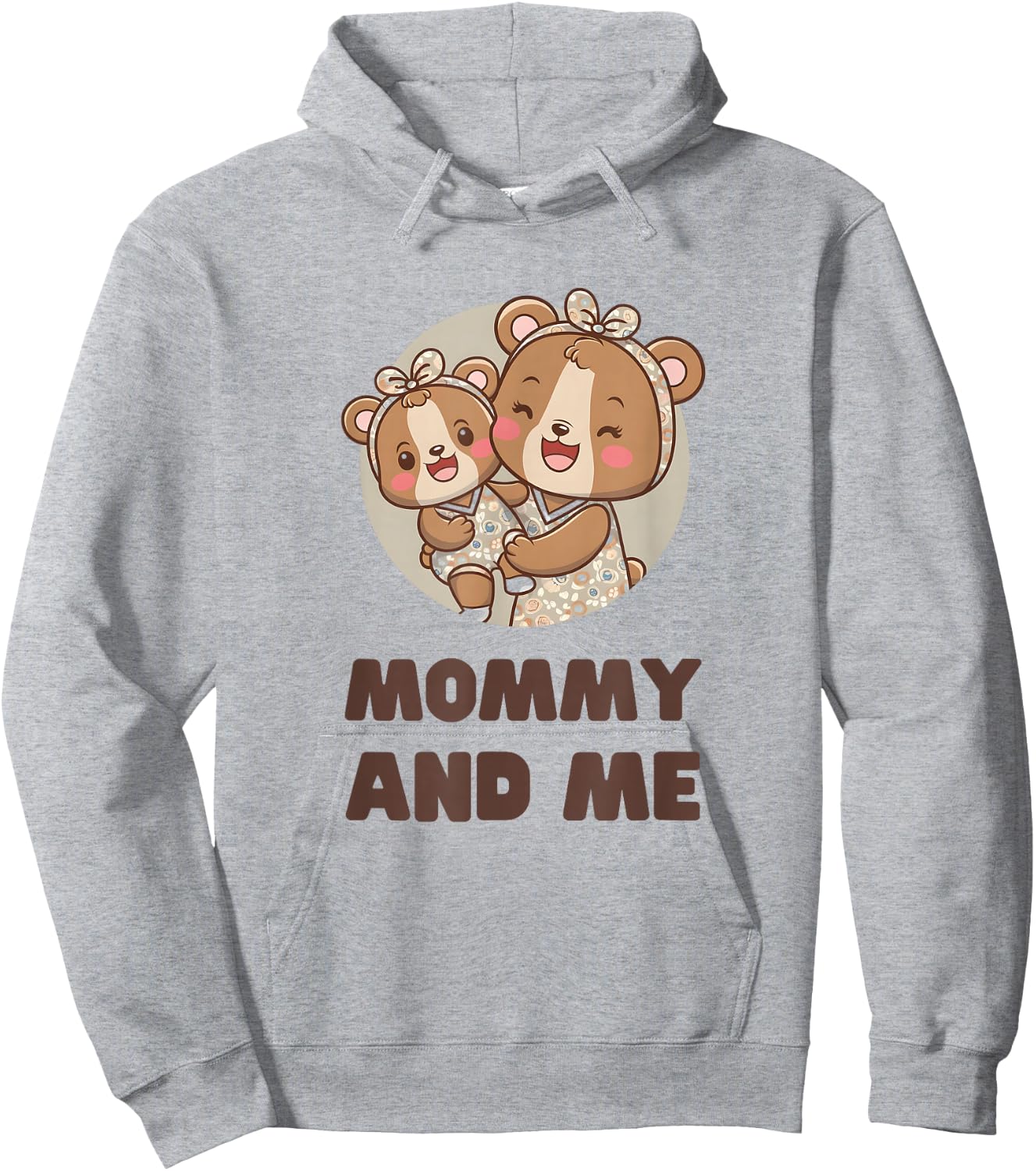 Girl MOTHER Mom Baby Bear Mommy & Me Matching Outfits Parent Hoodie - Hoodie | Ash