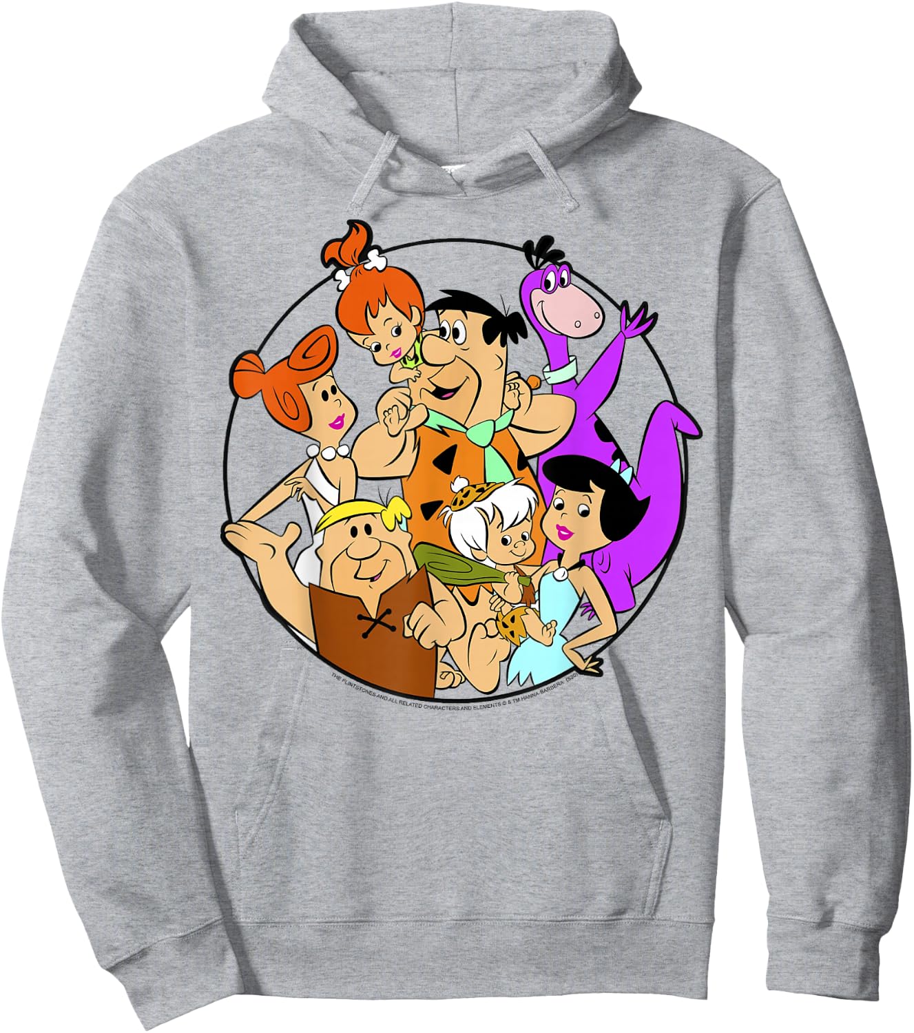 The Flintstones Group Shot Circle Hoodie - Hoodie | Ash