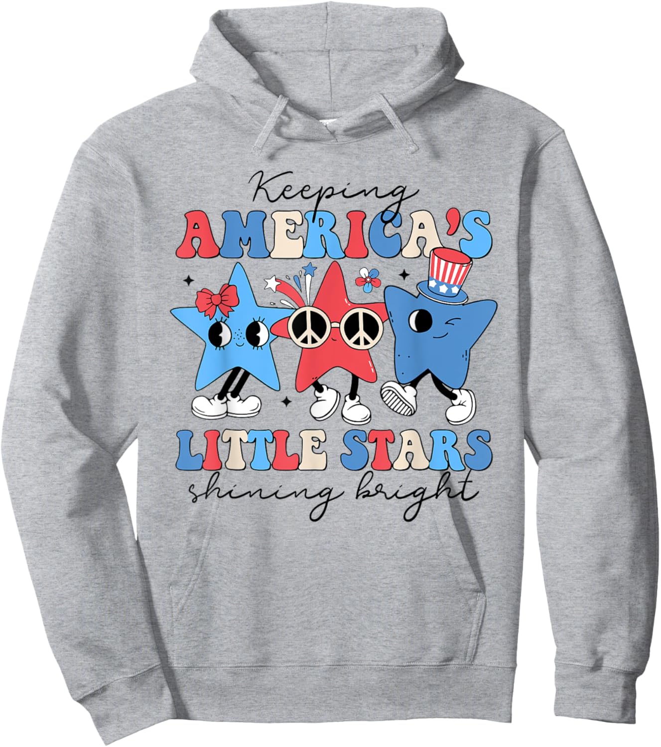 Keeping America's Little Stars Shining Bright 4th Of July Women Men Hoodie - Hoodie | Ash