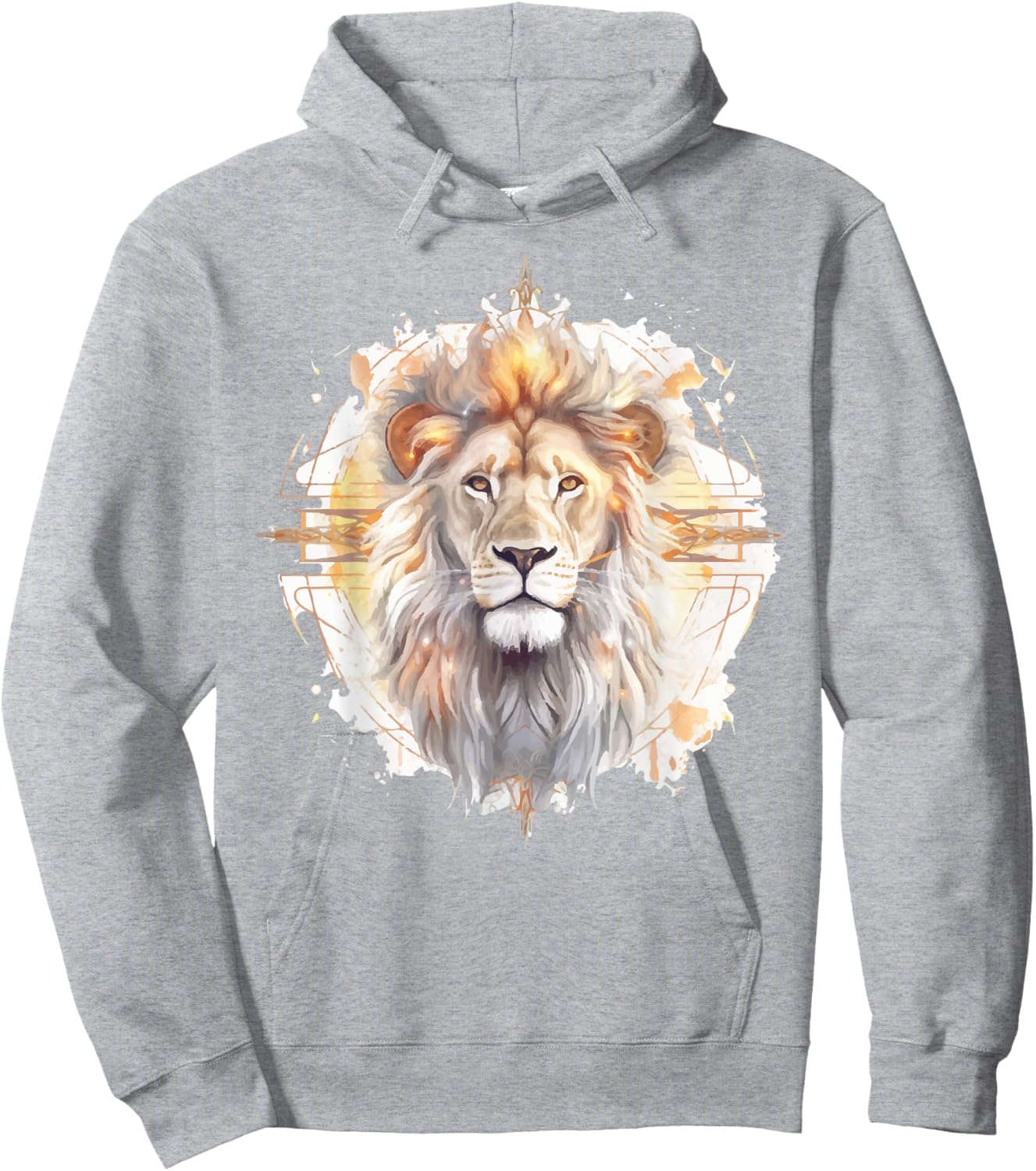 Lion of Judah Shirt Men Fathers Day Christian Religious Dad Hoodie - Hoodie | Ash