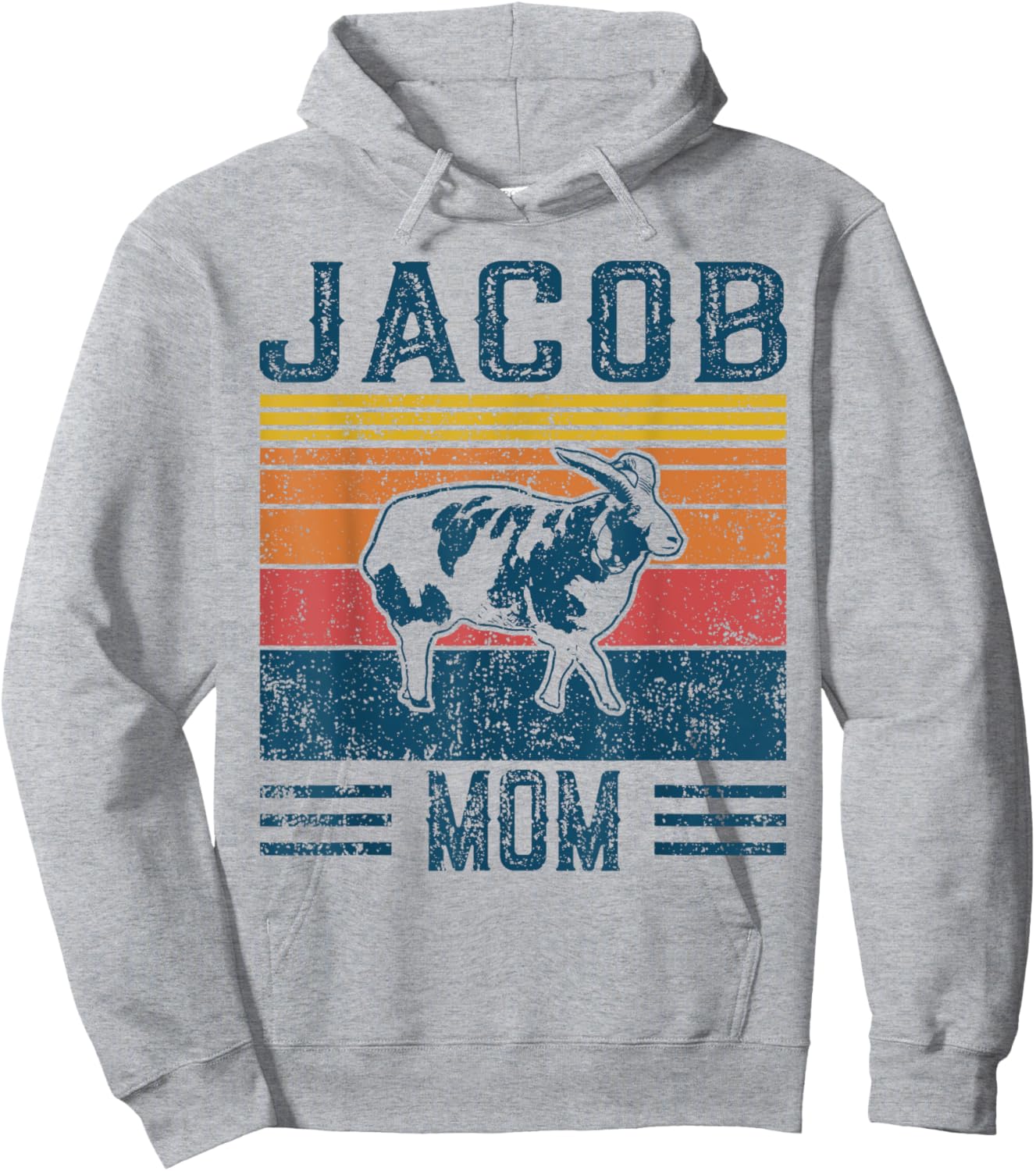 Best Sheep Mom Women - Vintage Jacob Sheep Hoodie - Hoodie | Ash