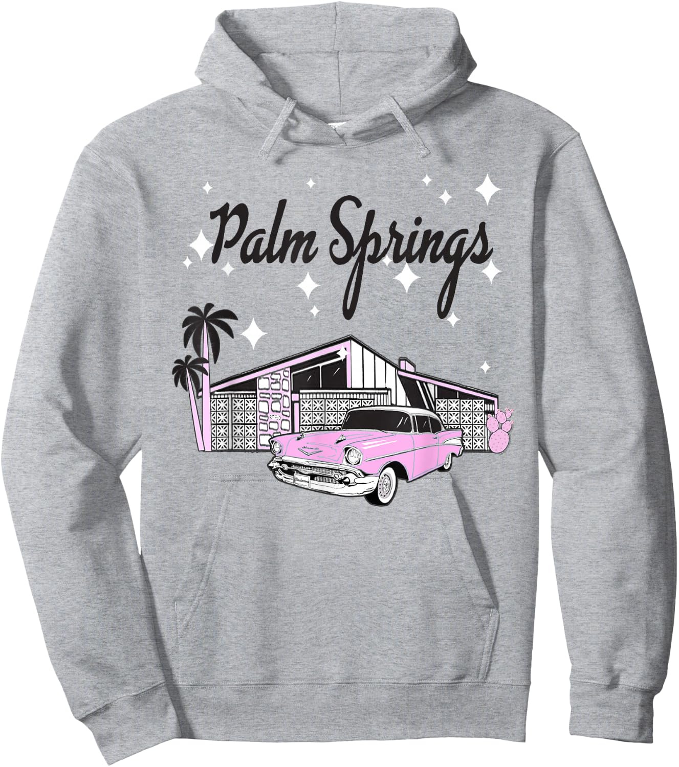 Vintage Mid Century Palm Springs California 1950s Atomic Age Hoodie - Hoodie | Ash