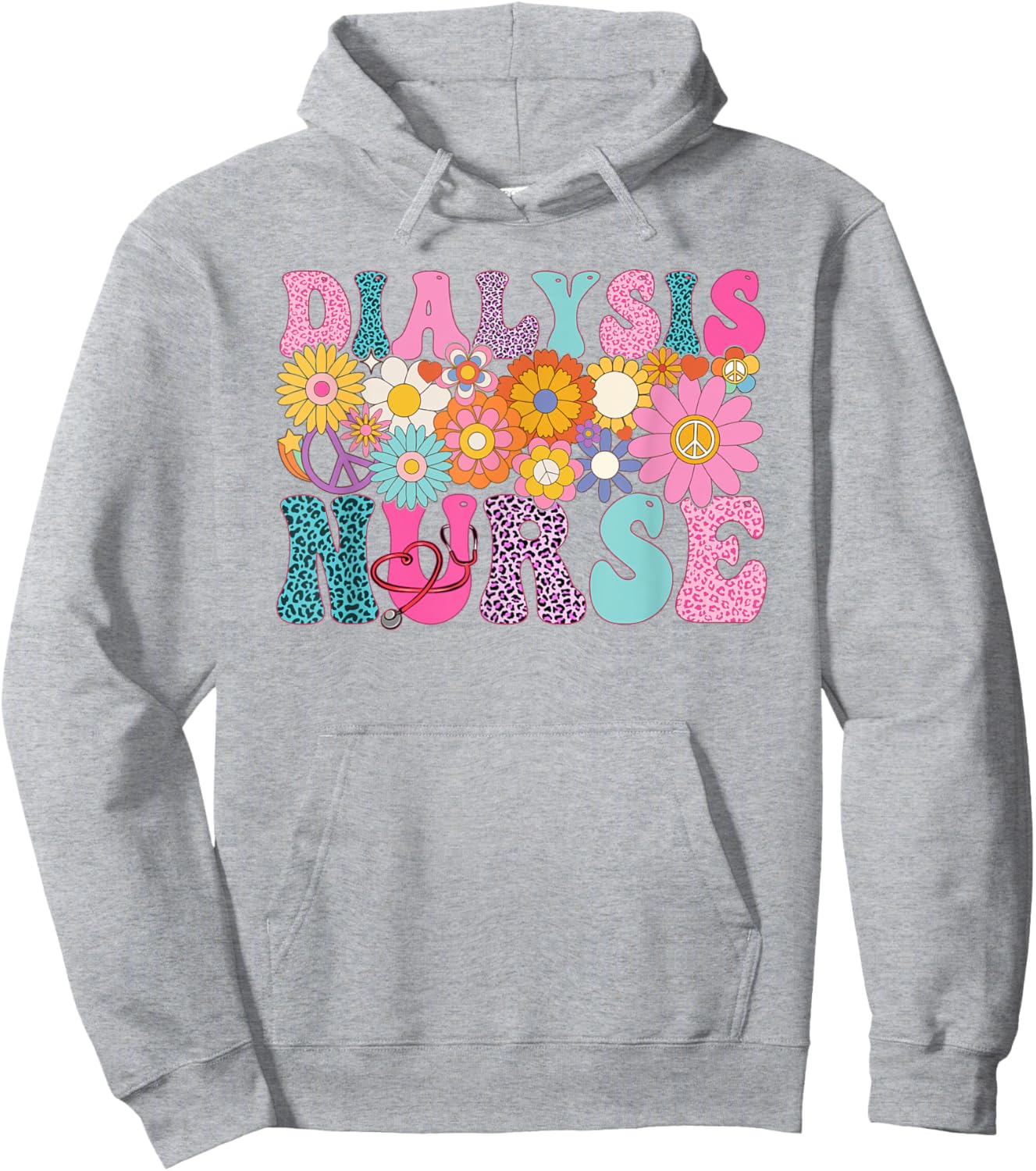 Dialysis Nurse Week Groovy Appreciation Day Work Hoodie - Hoodie | Ash