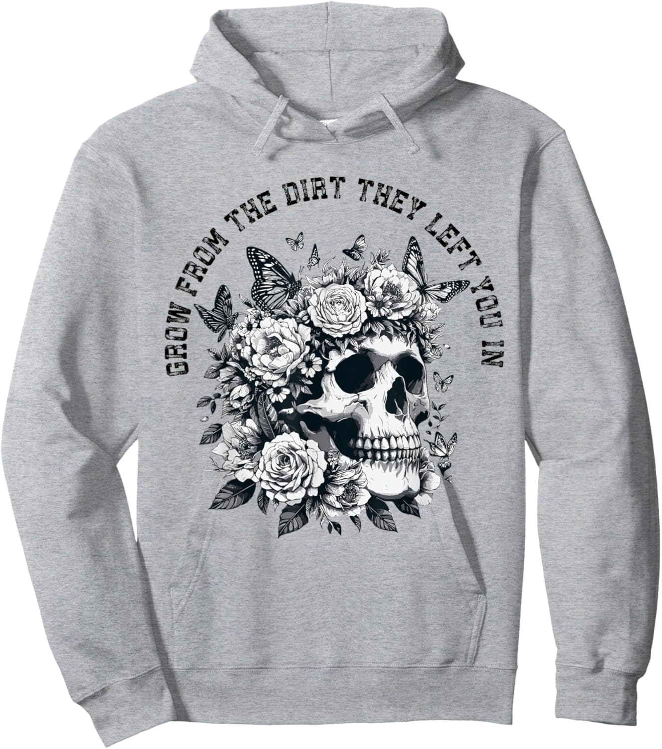 Grow from the dirt they left you in Skeleton Rise Halloween Hoodie - Hoodie | Ash