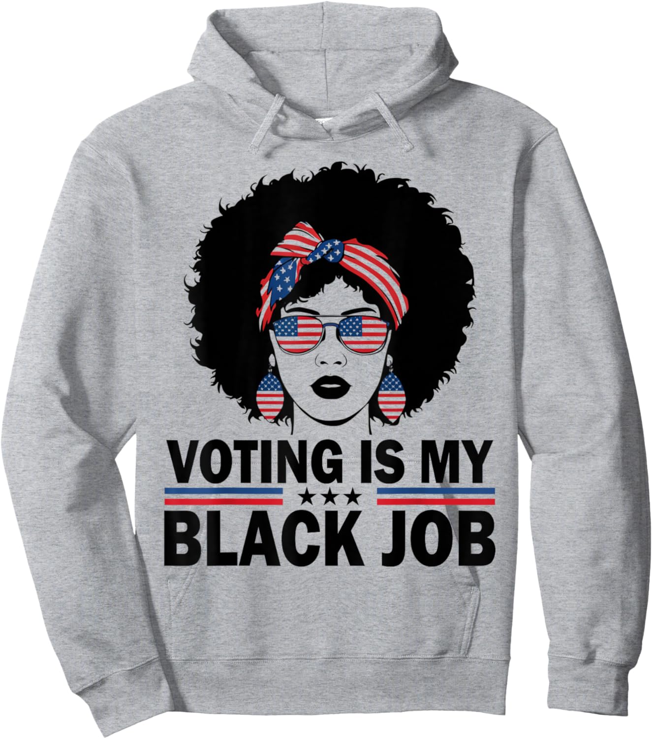 Voting Is My Black Job Women Hoodie - Hoodie | Ash