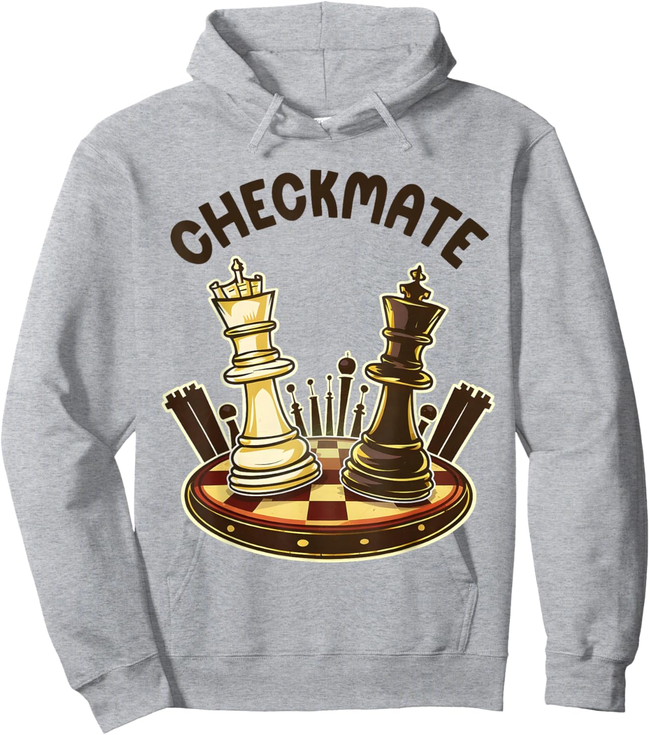 Checkmate Grand Master Chess Player Retro Chess Birthday Men Hoodie - Hoodie | Ash