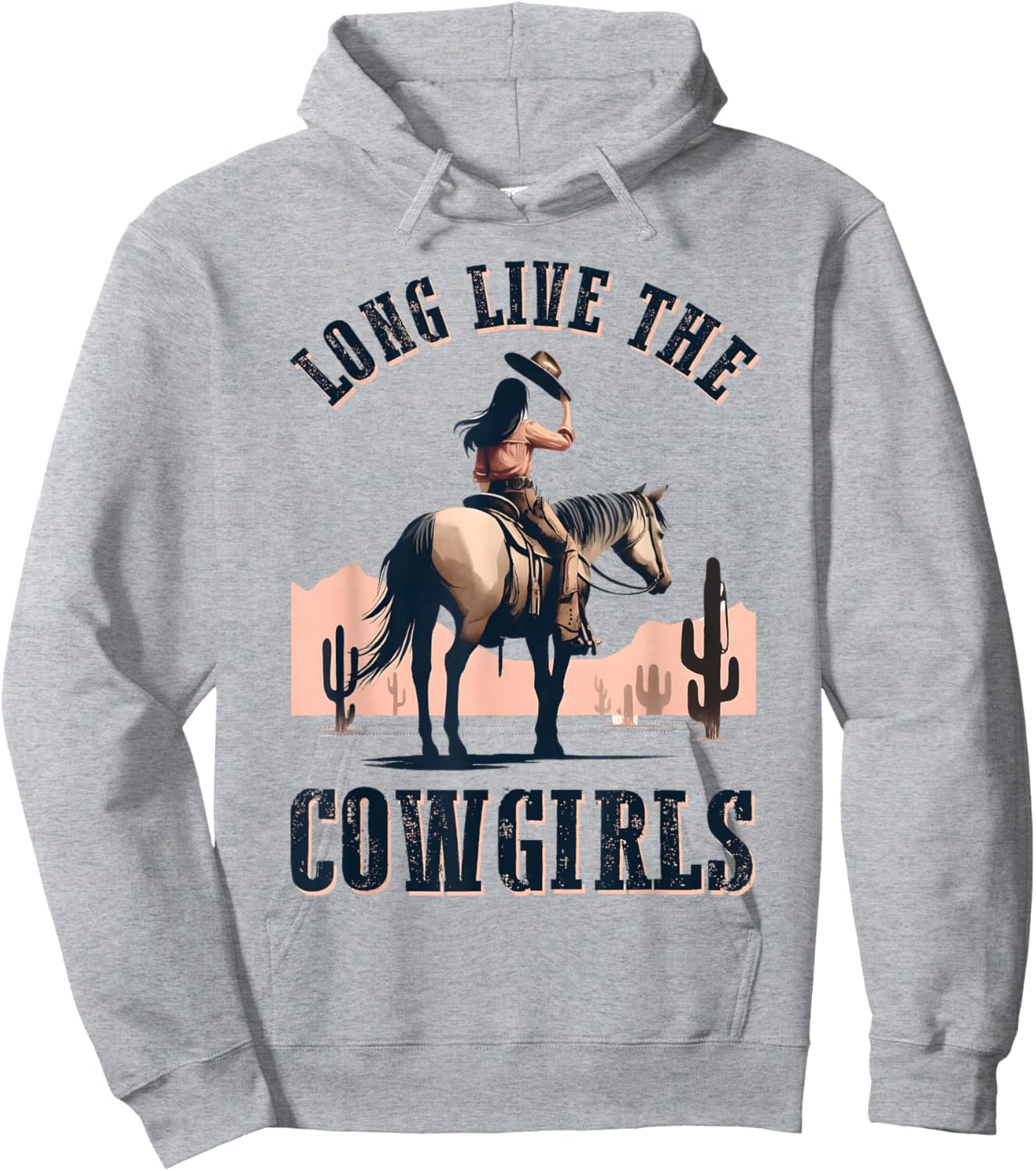 Long Live The Cowgirls Horse Riding Western Southern Women Hoodie - Hoodie | Ash