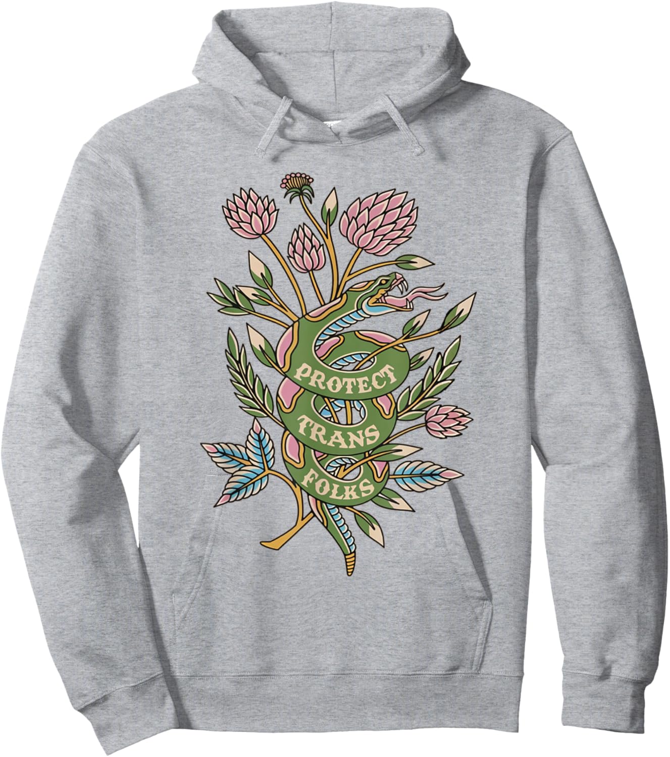 Retro Protect Trans Folks Protect Trans Rights Human Rights Hoodie - Hoodie | Ash