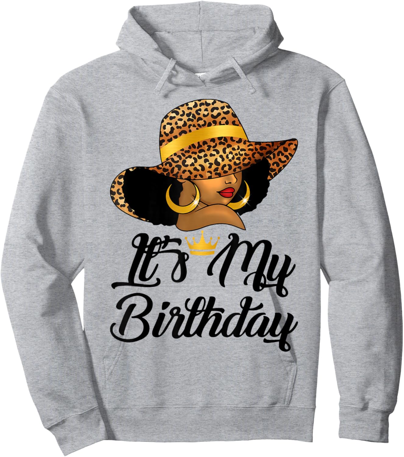 African American Woman Girl It's My Birthday Black Queen Hoodie - Hoodie | Ash