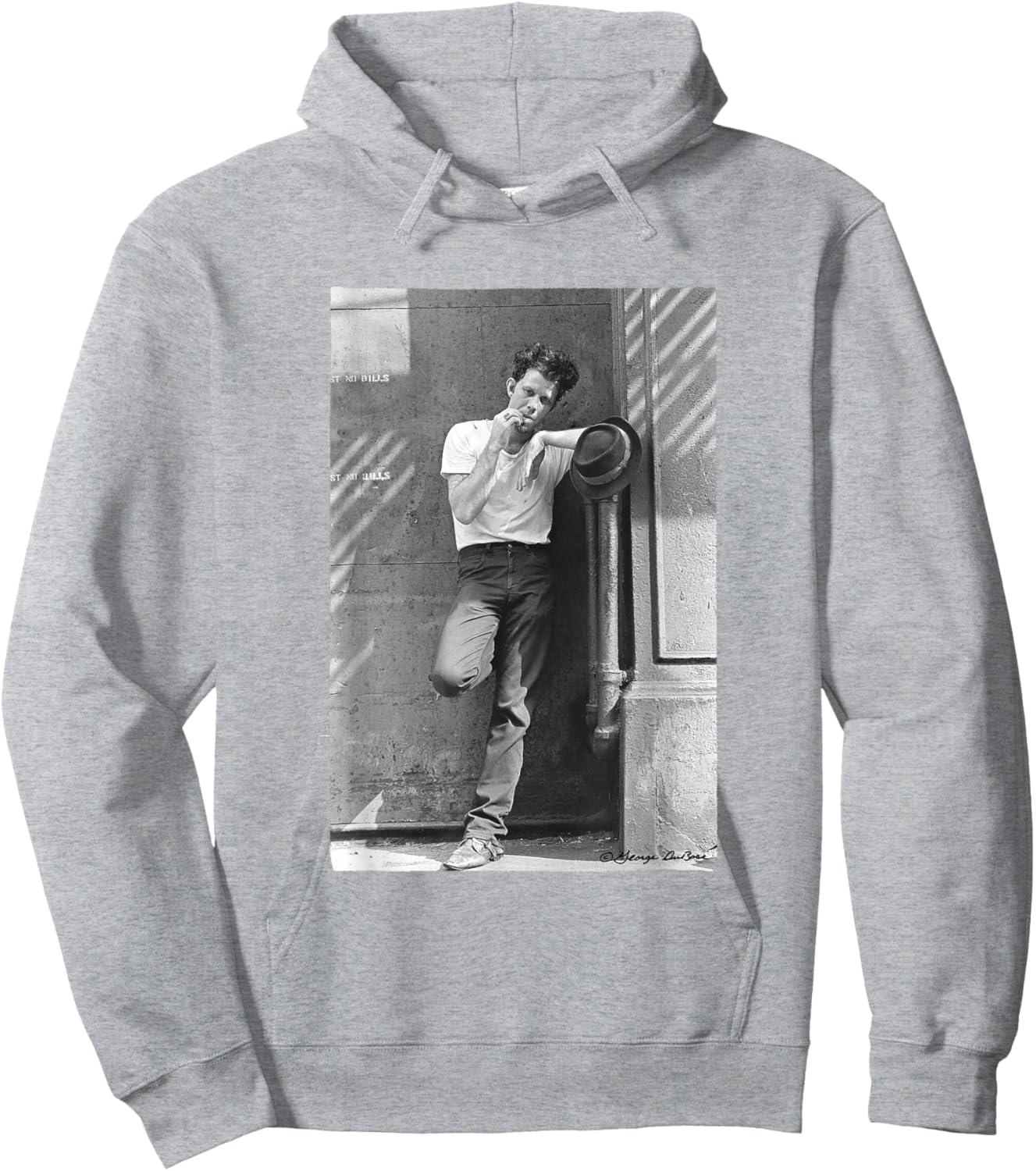 Tom Waits Street Portrait by George DuBose Hoodie - Hoodie | Ash