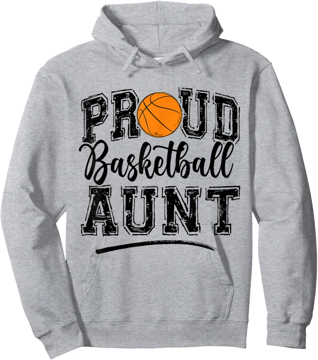 Proud Basketball Aunt Auntie Of A Basketball Player Nephew Hoodie - Hoodie | Ash