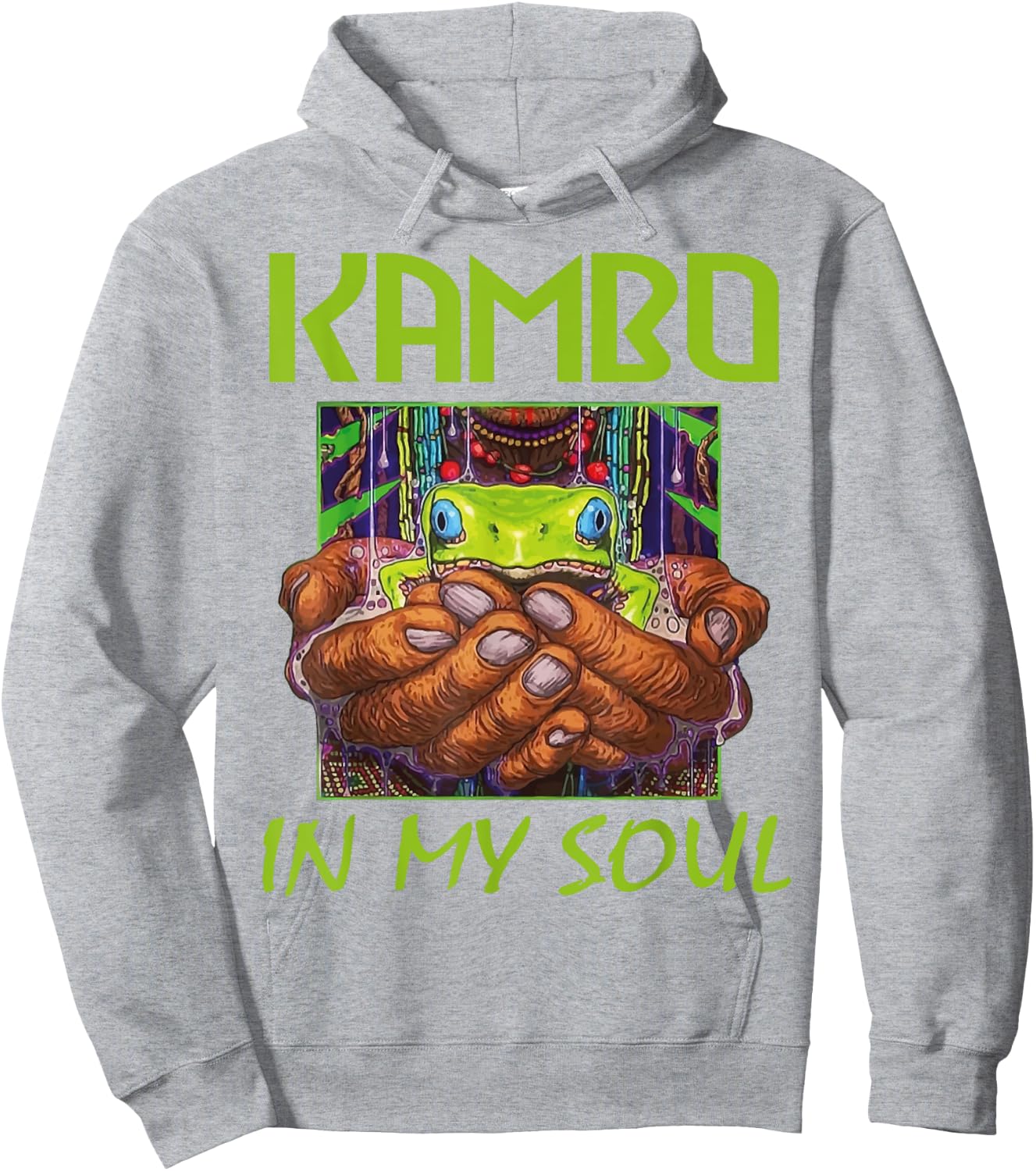 Kambo In my Soul Kambo Ceremony Clothing | Sapo Frog Hoodie - Hoodie | Ash