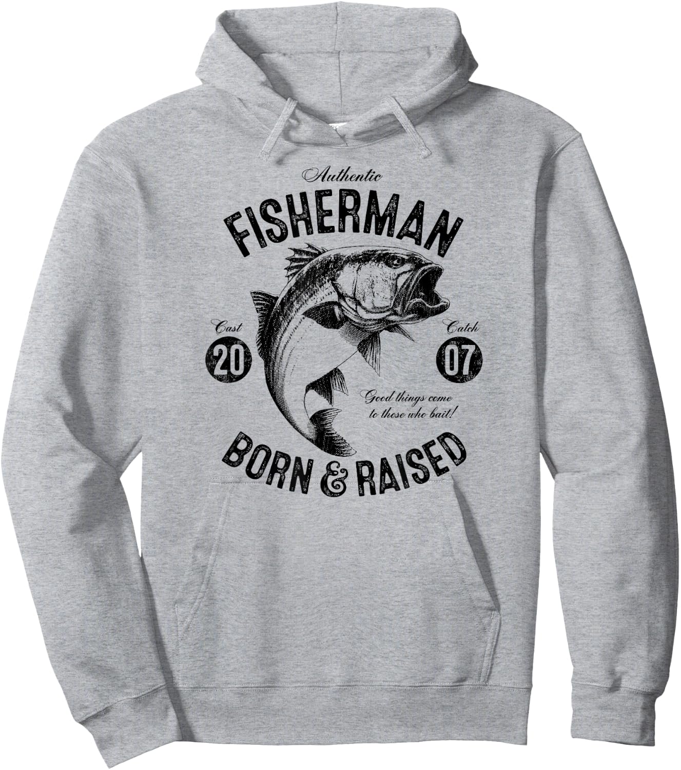 18 Year Old Fisherman: Fishing 2007 18th Birthday Hoodie - Hoodie | Ash