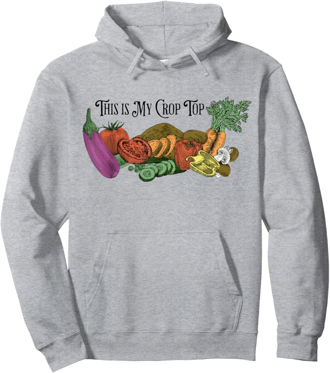 Farmers Market Vibes My Crop Top Farm Vegetable Garden Gift Hoodie - Hoodie | Ash