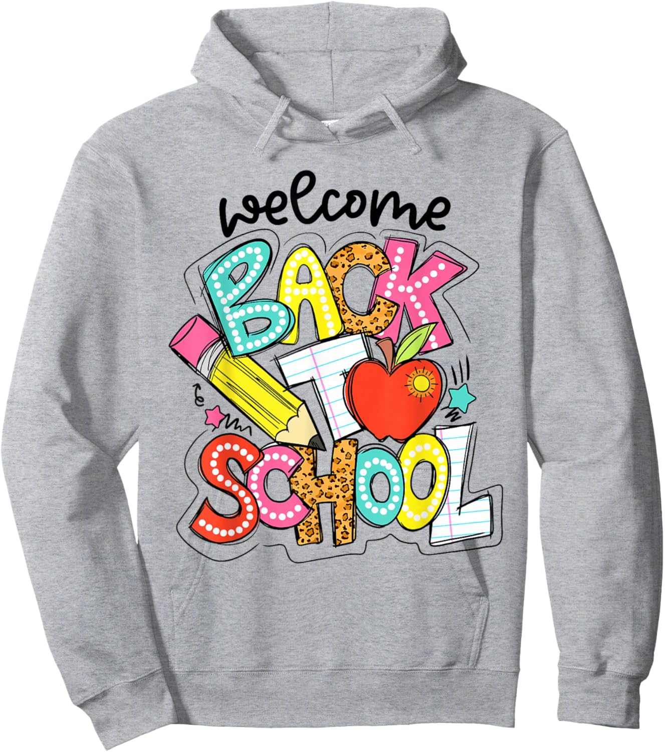 Retro Welcome Back to School Teacher Appreciation Boys Girls Hoodie - Hoodie | Ash