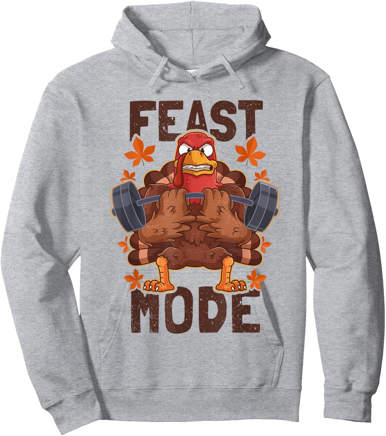 Feast Mode Weightlifting Turkey Day Thanksgiving Christmas Hoodie - Hoodie | Ash
