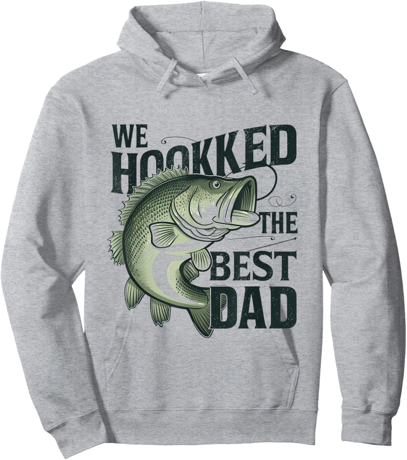 Vintage Retro We Hooked The Best Dad Father's Day Fisher Hoodie - Hoodie | Ash