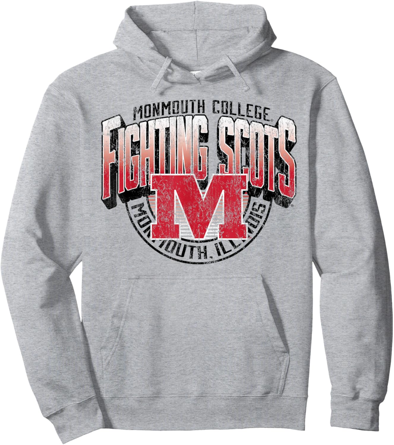 Monmouth College Fighting Scots Vintage Major Gray Hoodie - Hoodie | Ash