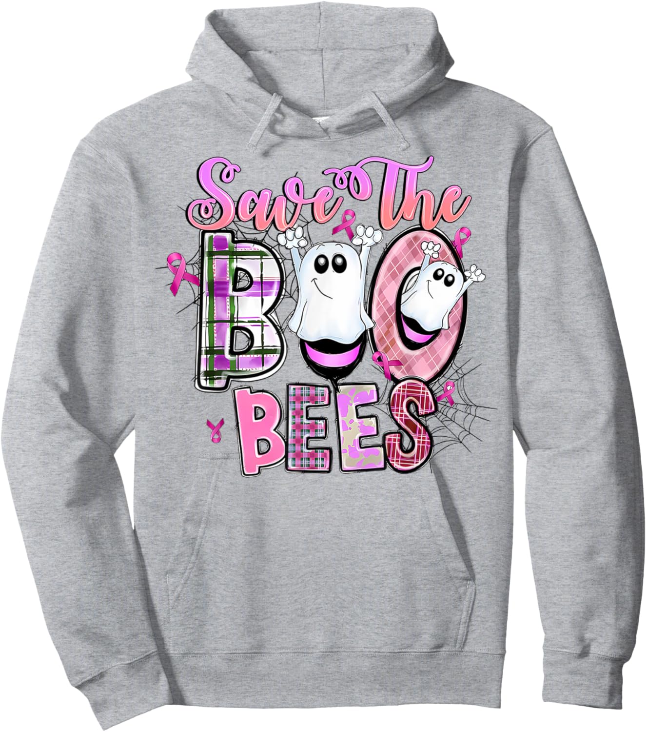 Save Your Boo Bees Shirts Funny Breast Cancer Halloween Hoodie - Hoodie | Ash