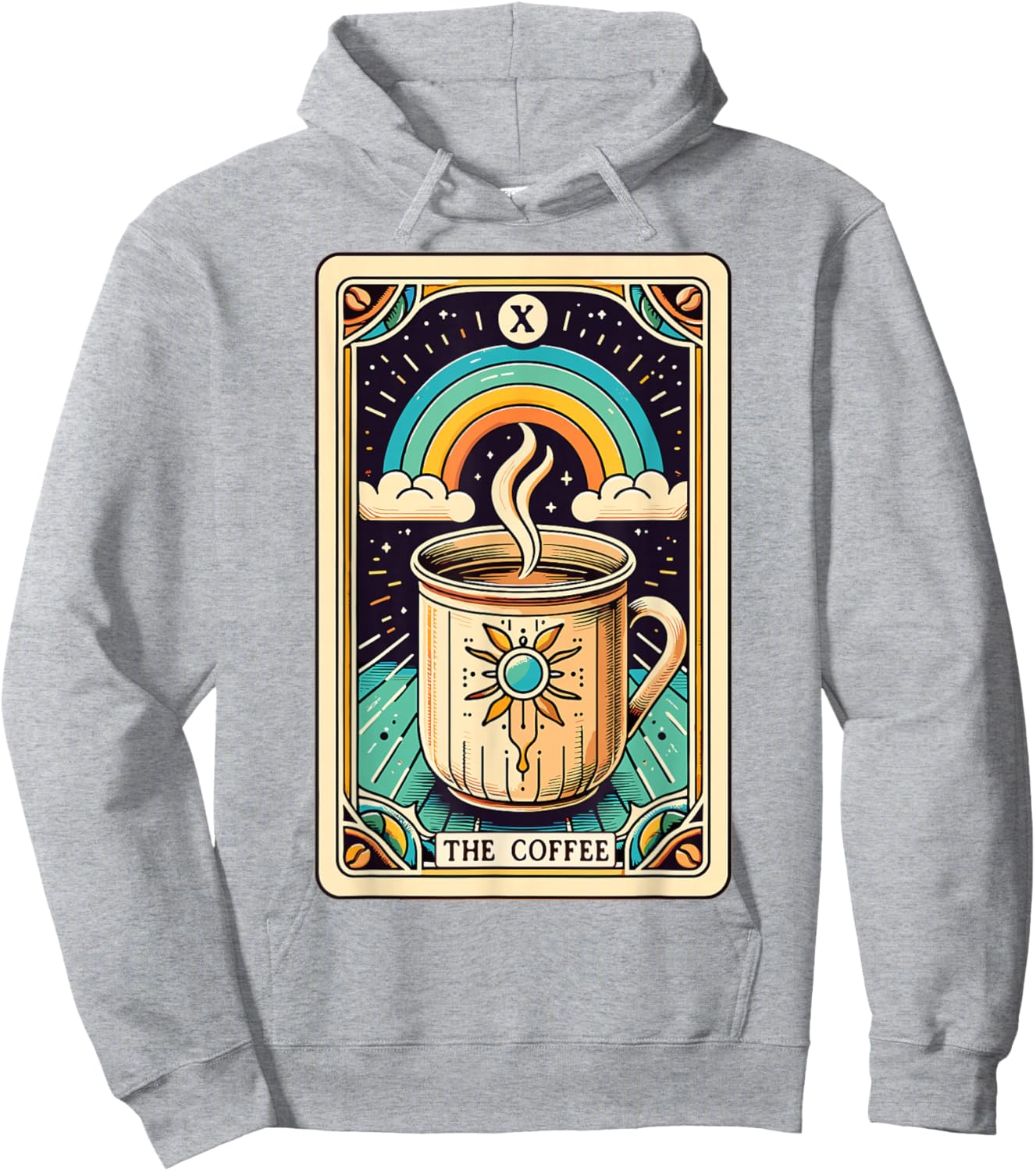 The Coffee Tarot Card Coffee Lover Funny Coffee Hoodie - Hoodie | Ash