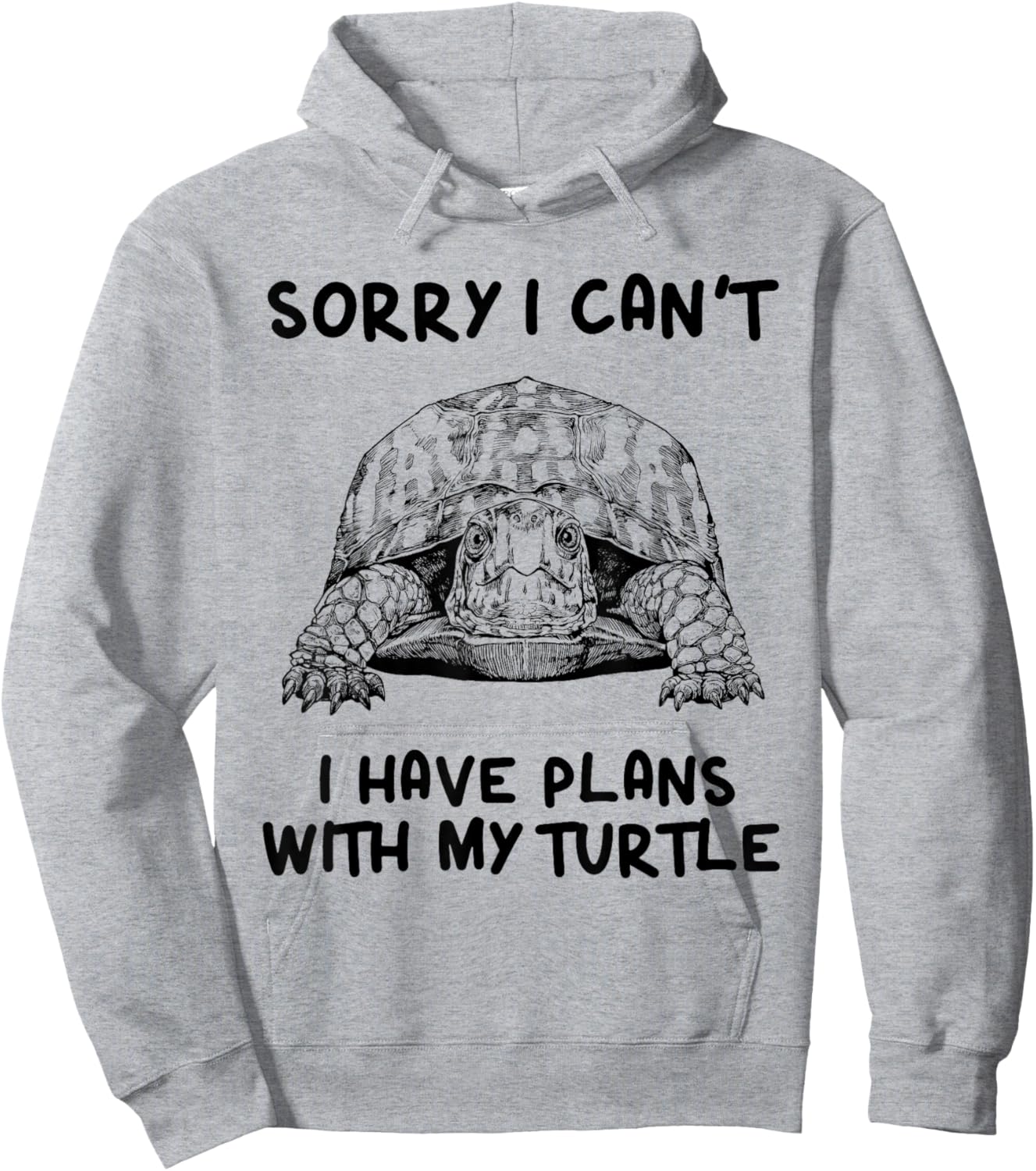 Sorry I can't I have plans with my Turtle Eastern Box Turtle Hoodie - Hoodie | Ash