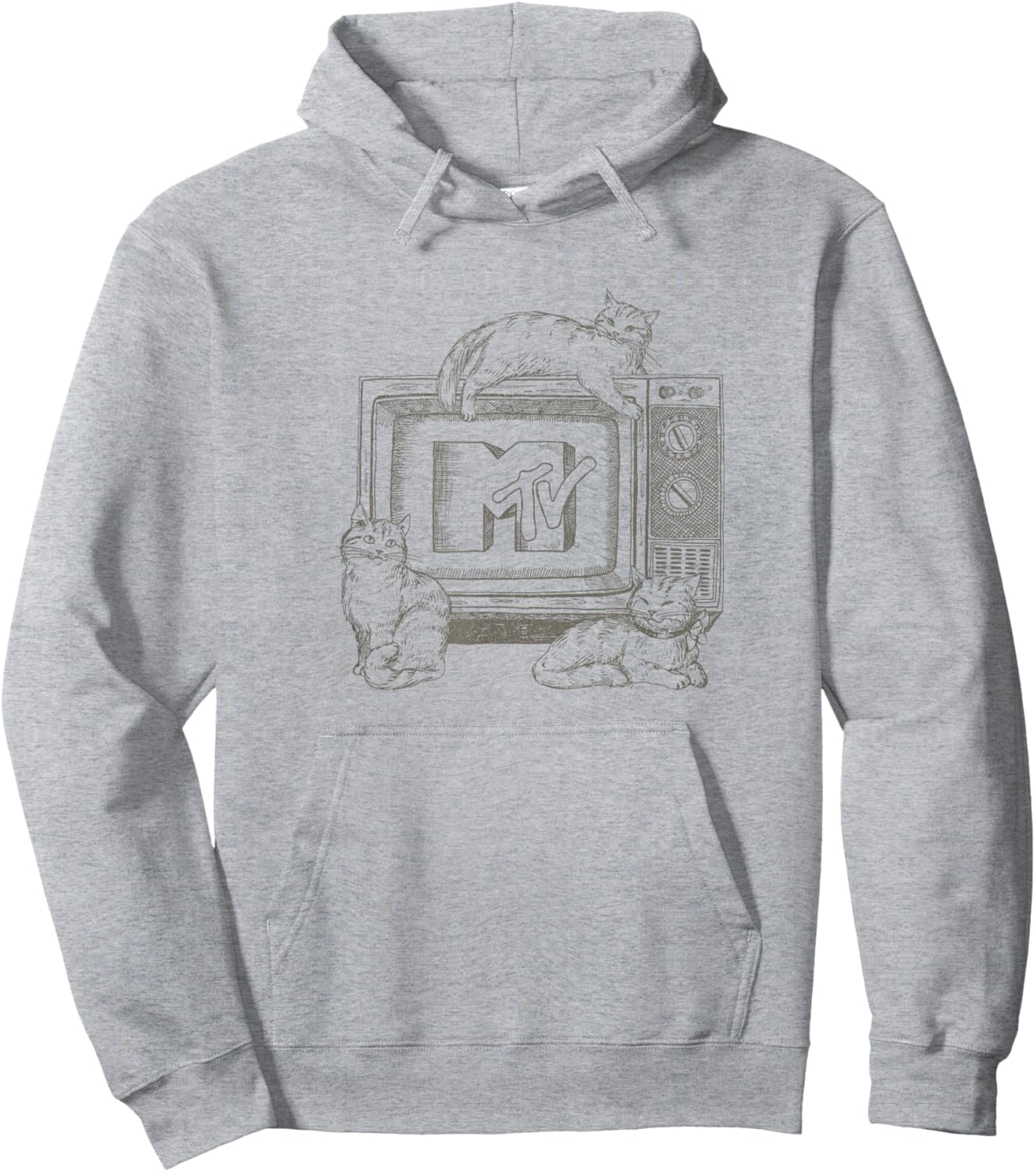 MTV Cats Lounging on TV MTV Logo Hoodie - Hoodie | Ash