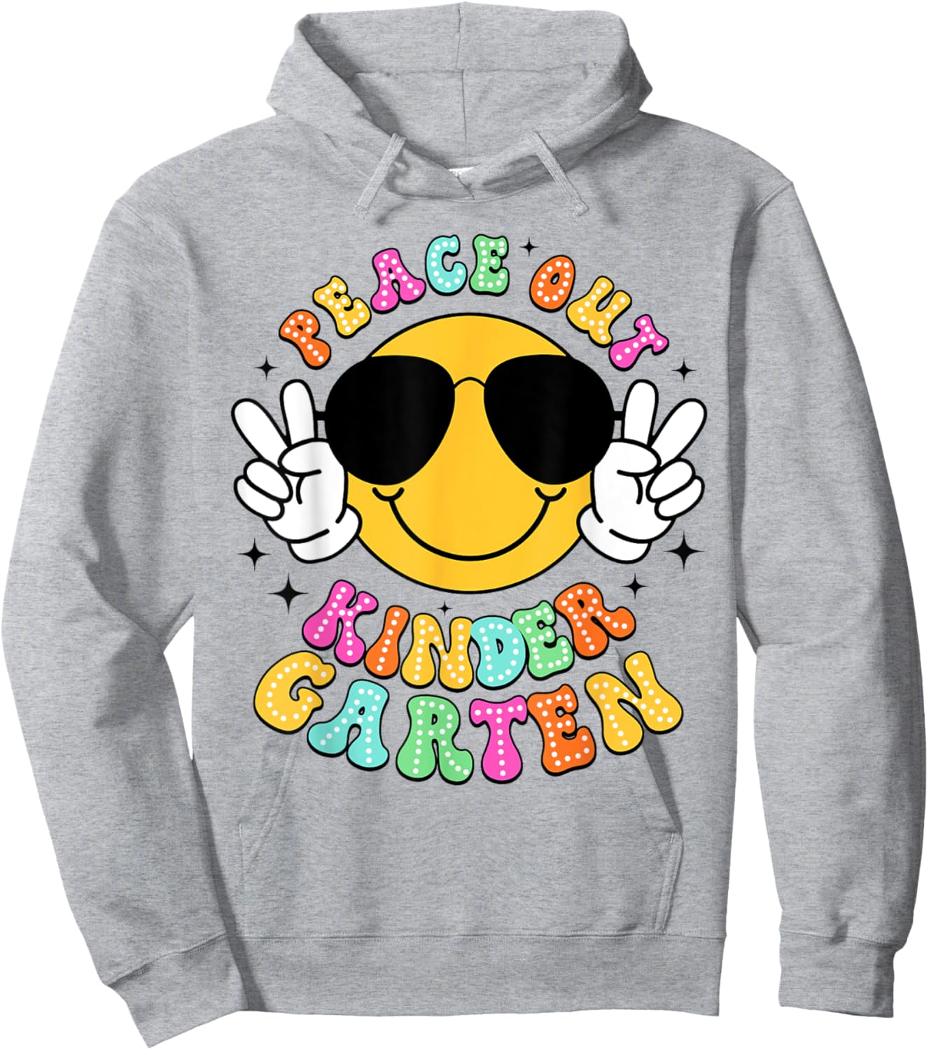 Peace Out Kindergarten Graduation Class Of 2024 Kid Boy Girl Hoodie - Hoodie | Ash