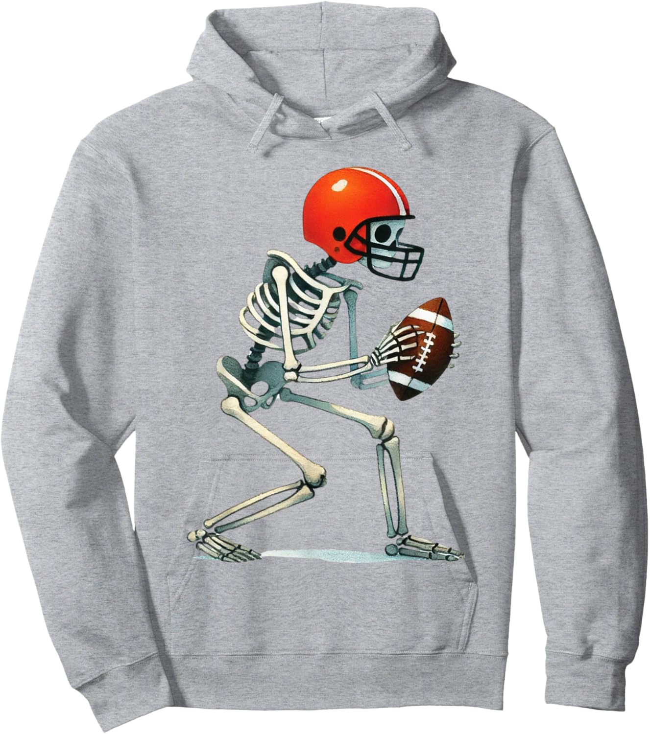 Skeleton Football Halloween Costume Funny Men Boys Kids Hoodie - Hoodie | Ash