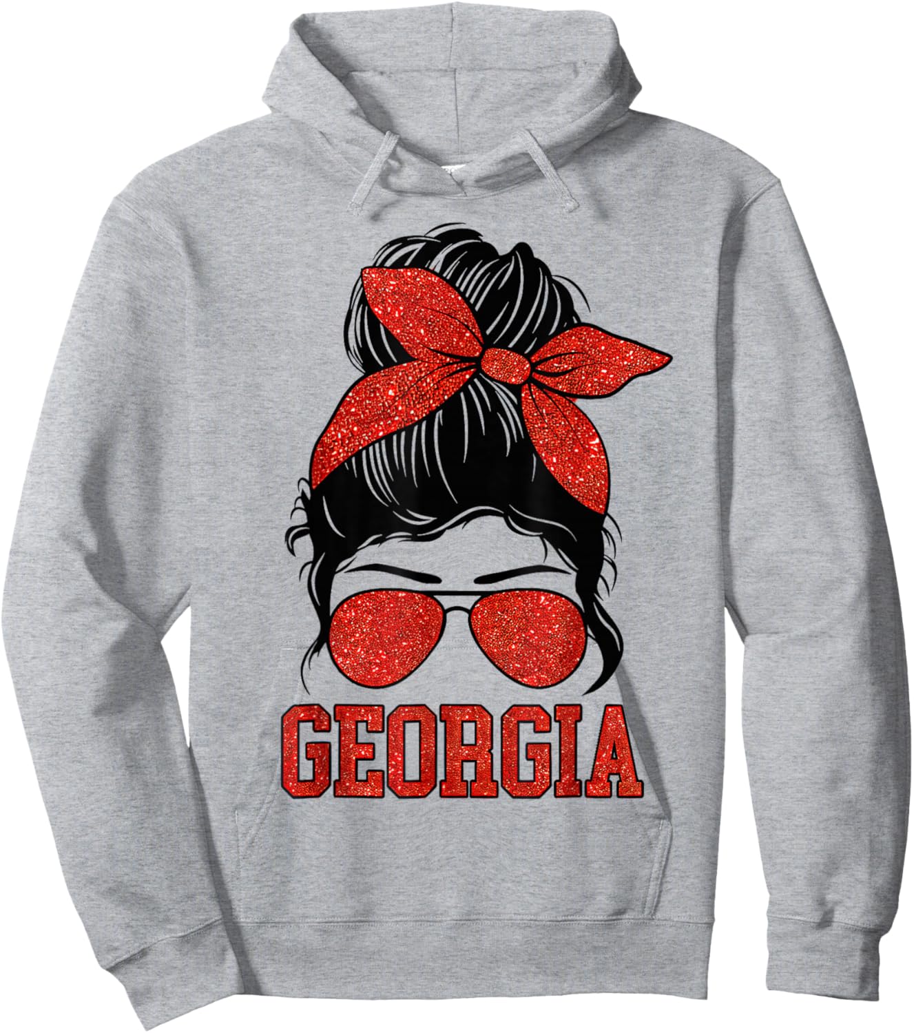 Girls Georgia Messy Bun Varsity Vintage Hoodie - Hoodie | Ash