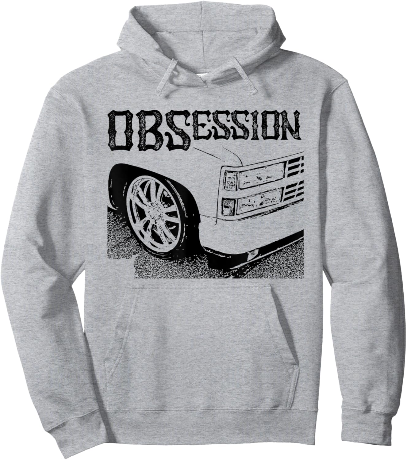 OBS Single Cab Truck Old Body Style Retro Vintage CK Truck Hoodie - Hoodie | Ash