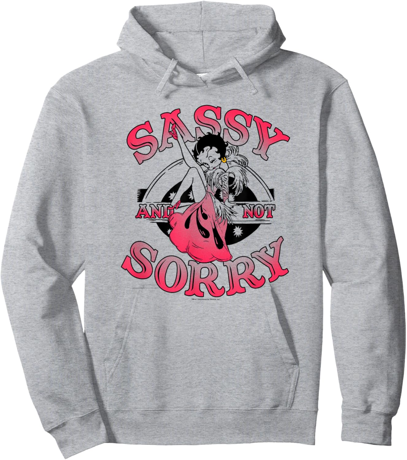 Betty Boop Sassy And Not Sorry Vintage Art Deco Portrait Hoodie - Hoodie | Ash