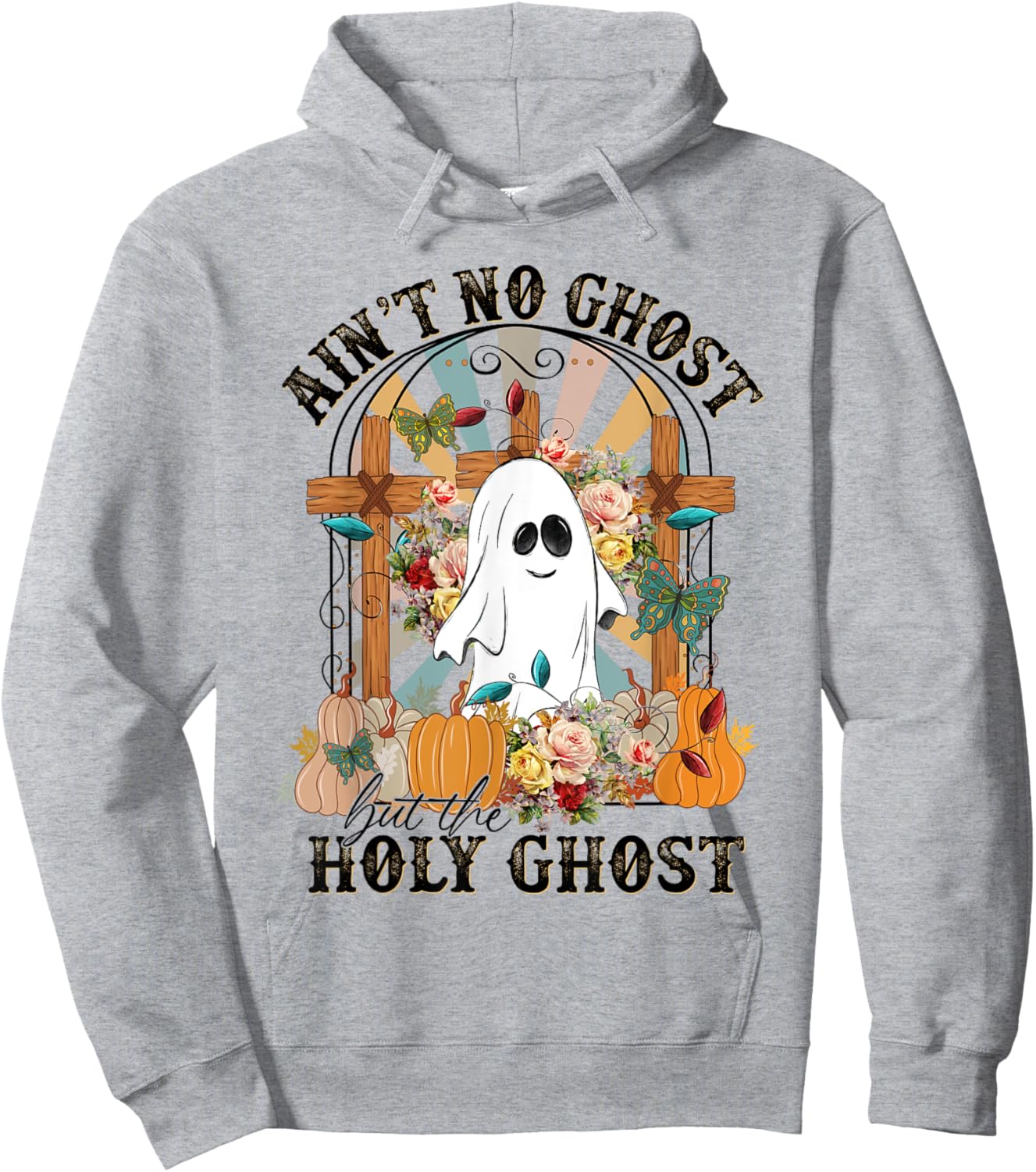 Ain't No Ghost But The Holy Ghost, Ghost Christian Halloween Hoodie - Hoodie | Ash