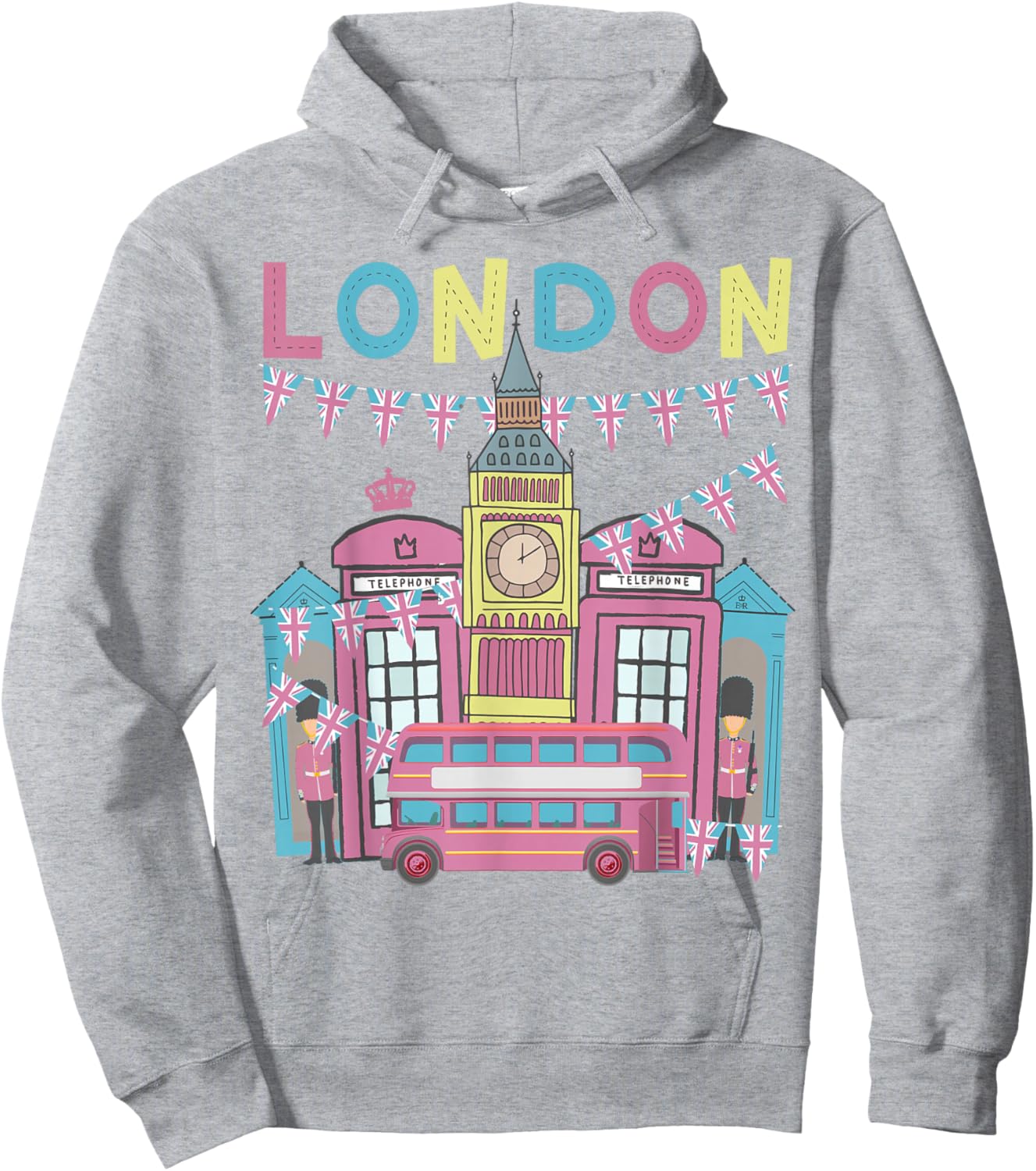 London Souvenirs Idea For Kids & English British Memorabilia Hoodie - Hoodie | Ash