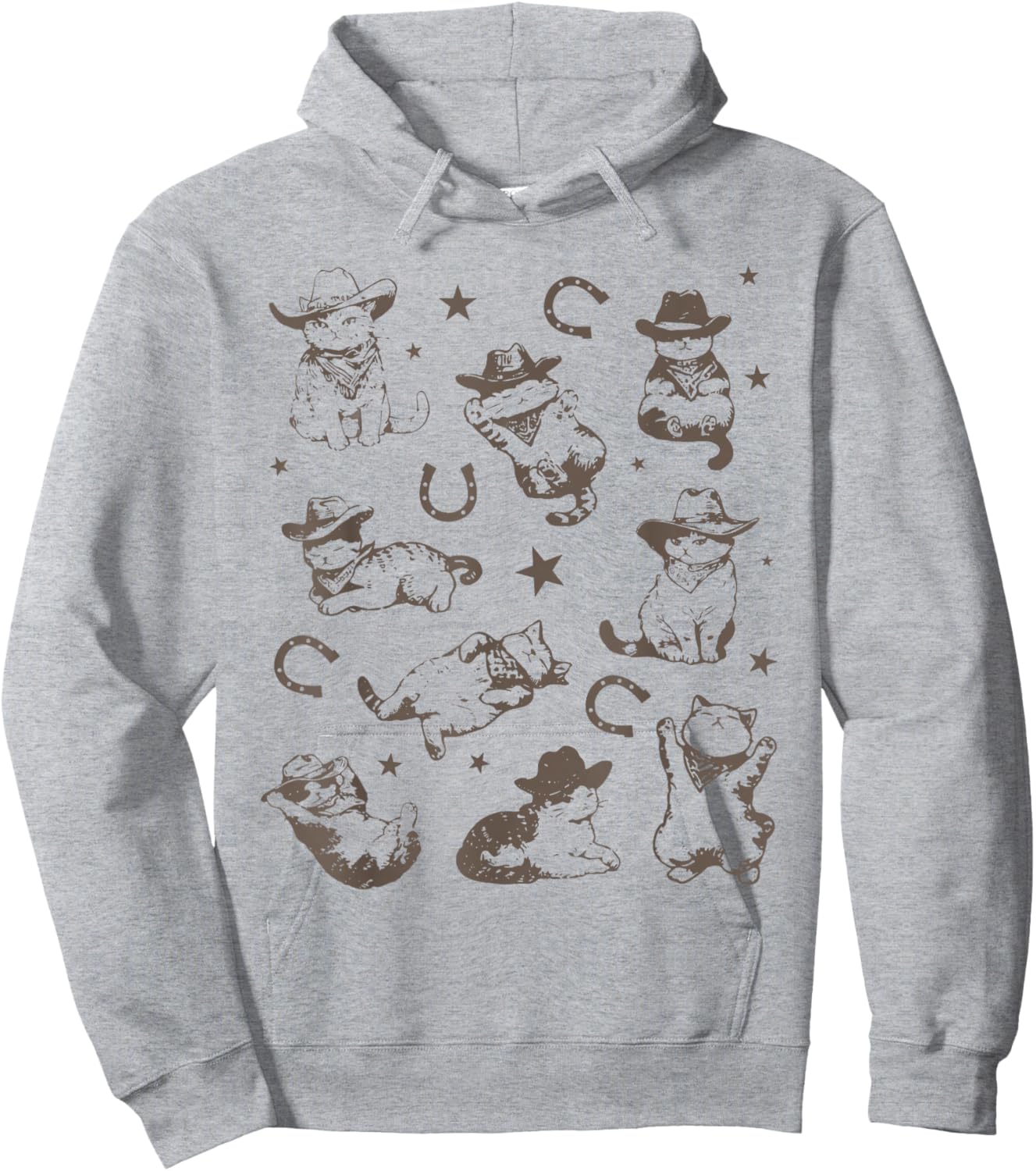 Cowboy Cats And Kittens Western Cowboy Vintage 90s Cowgirl Hoodie - Hoodie | Ash