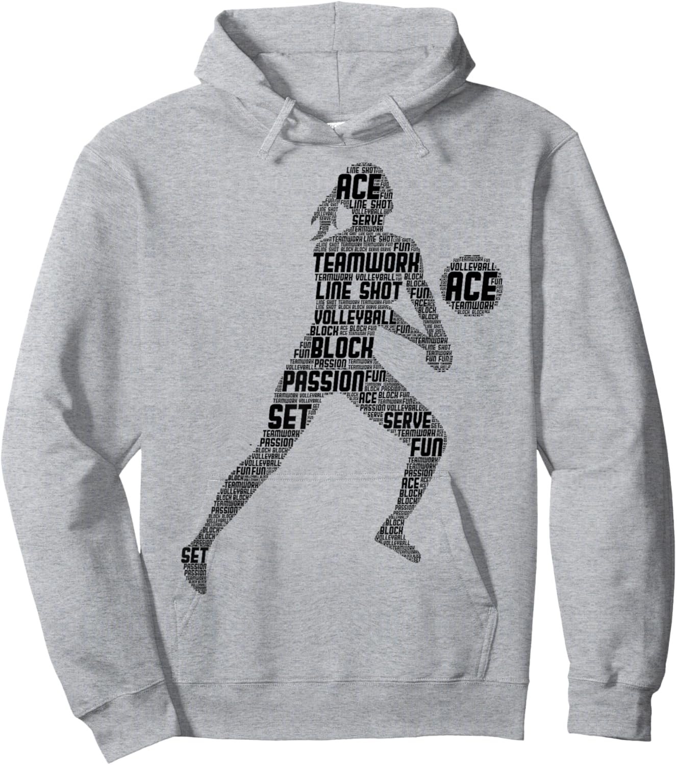 Volleyball Girls Volleyball Girl Women Ladies Hoodie - Hoodie | Ash