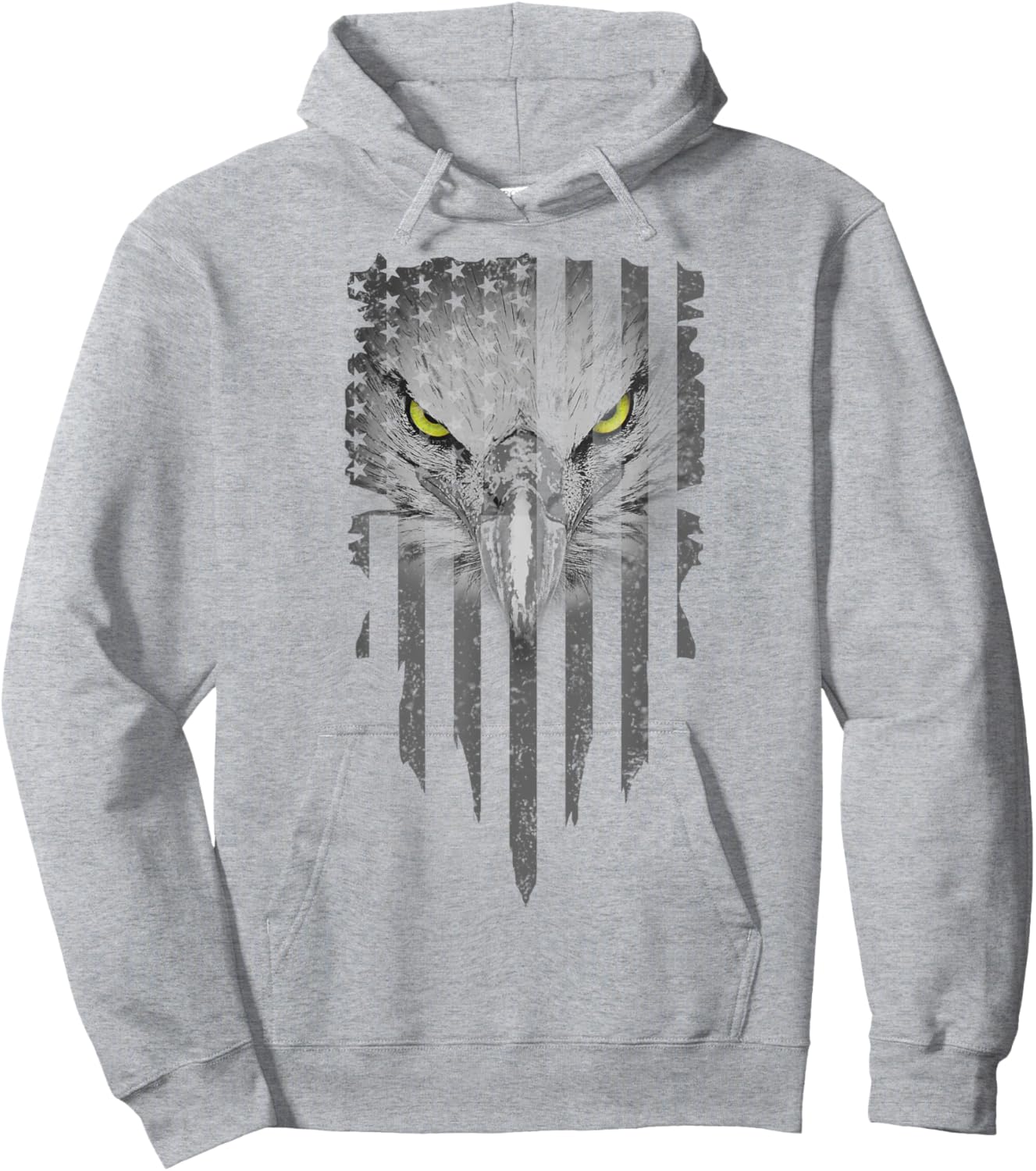 American Flag Bald Eagle Patriotic Eagle 4th of July USA Girls Kids Men Hoodie - Hoodie | Ash