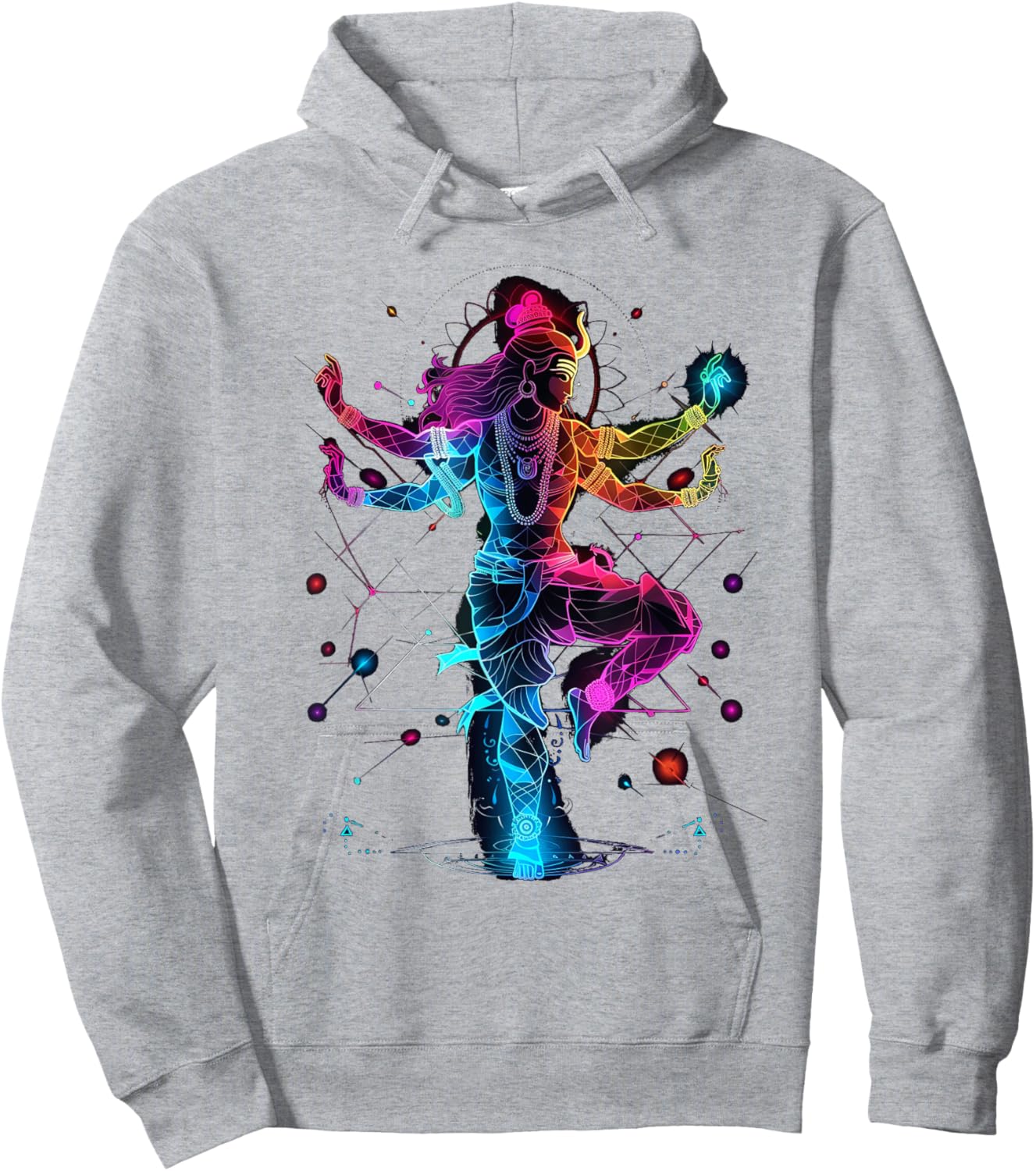Shiva spiritual hindu god tandava dance yoga meditation Hoodie - Hoodie | Ash