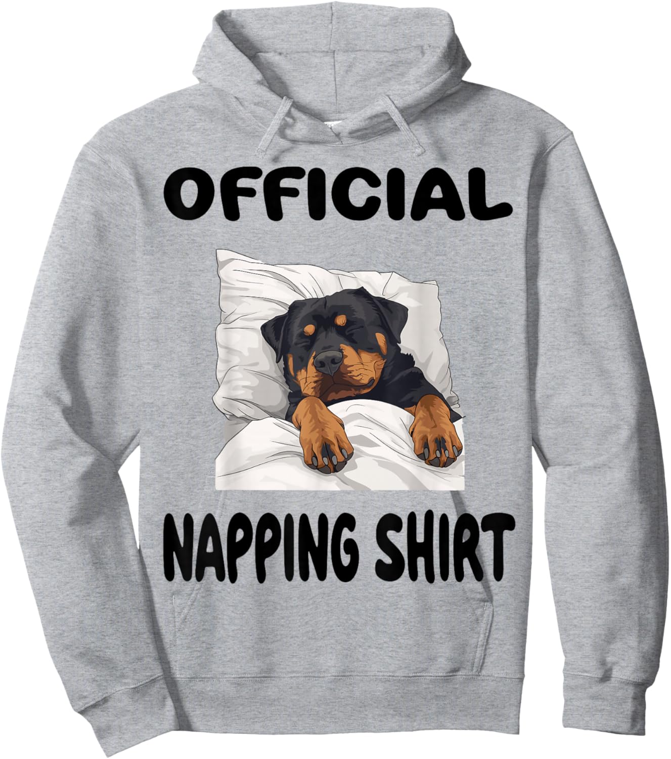Rottweiler Rottie Dog Pajamas Nightgown Official Napping Hoodie - Hoodie | Ash
