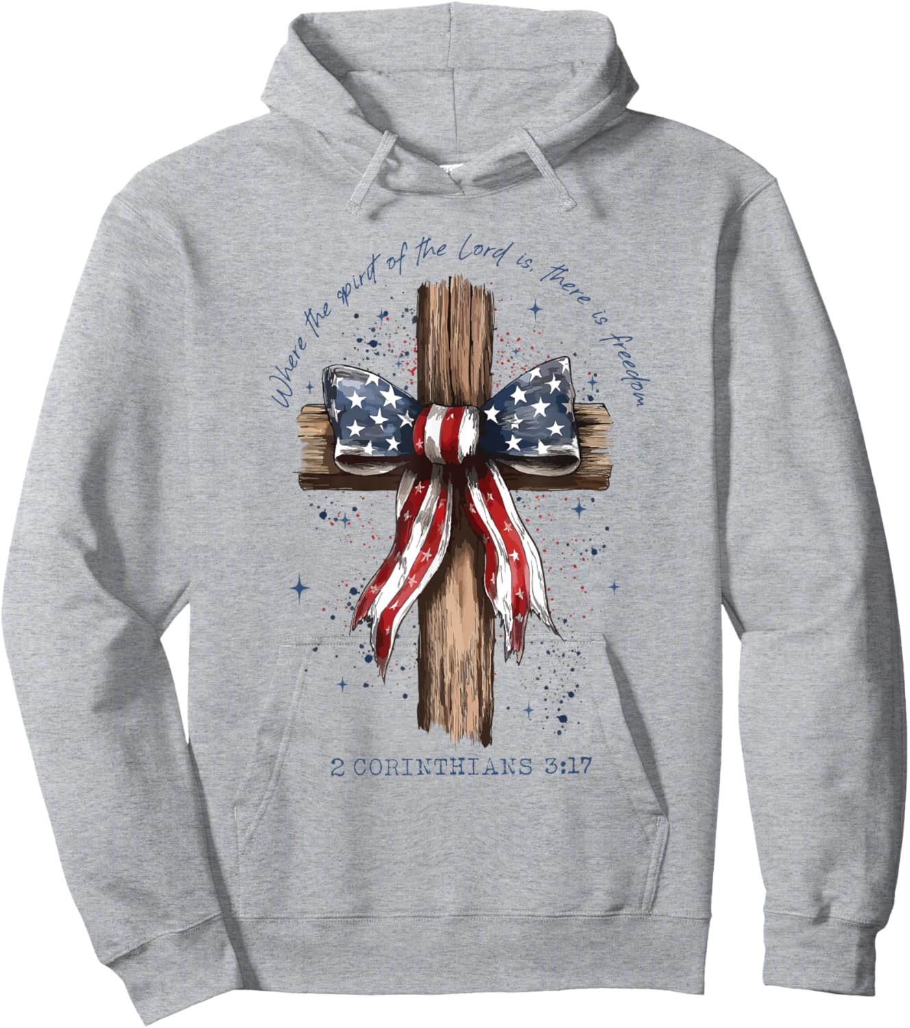 Where the Spirit of the Lord is There is Freedom Christian Hoodie - Hoodie | Ash