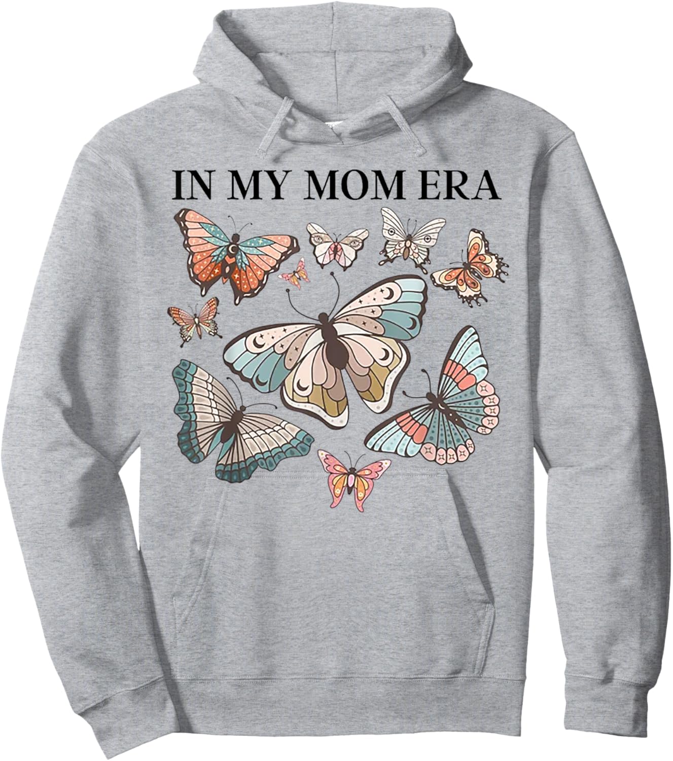 In My Mom Era Butterfly Hoodie - Hoodie | Ash