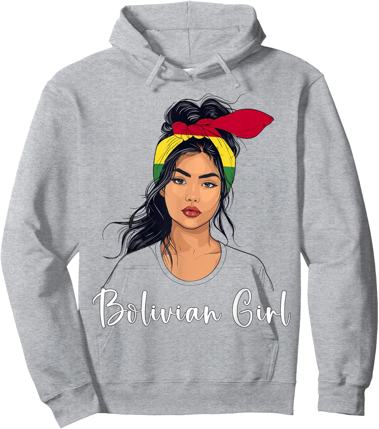 Bolivian Flag Heritage Costume Girl Souvenirs Bolivia Hoodie - Hoodie | Ash