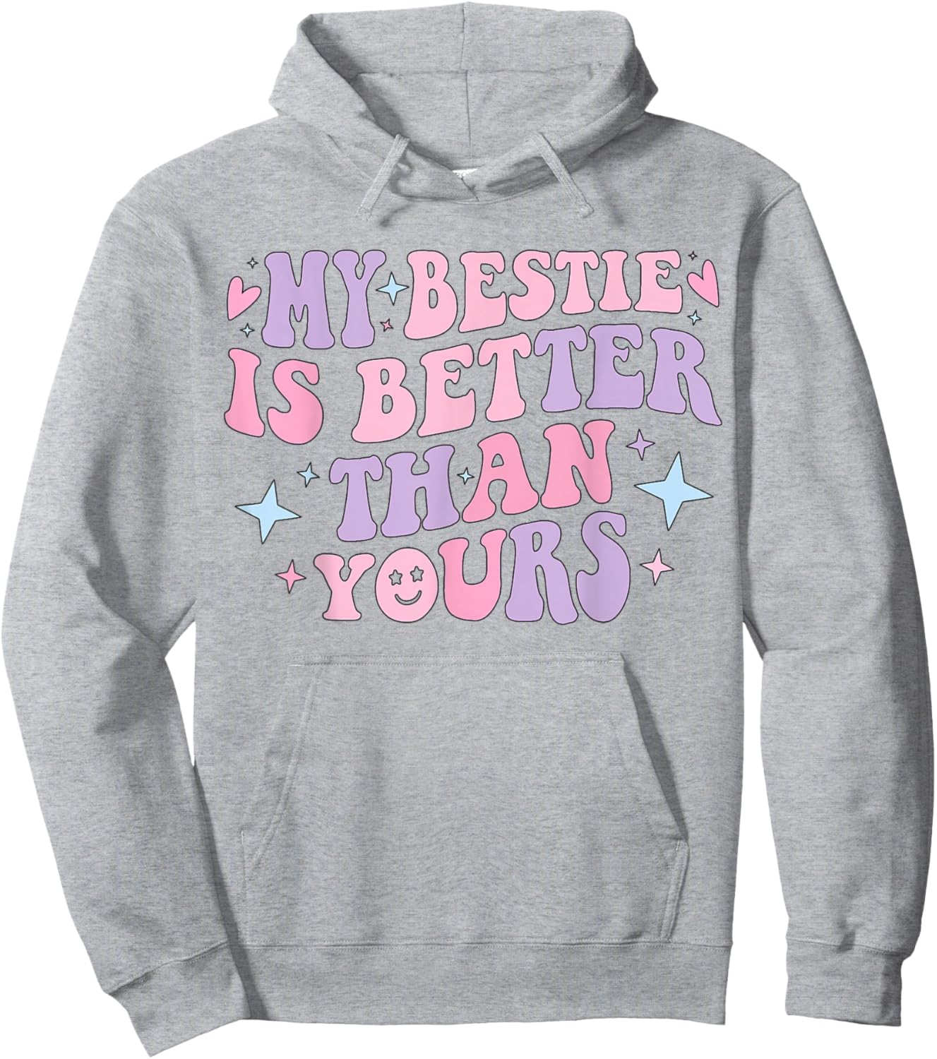 My Bestie Is Better Than Yours Best Friend Groovy Friendship Hoodie - Hoodie | Ash