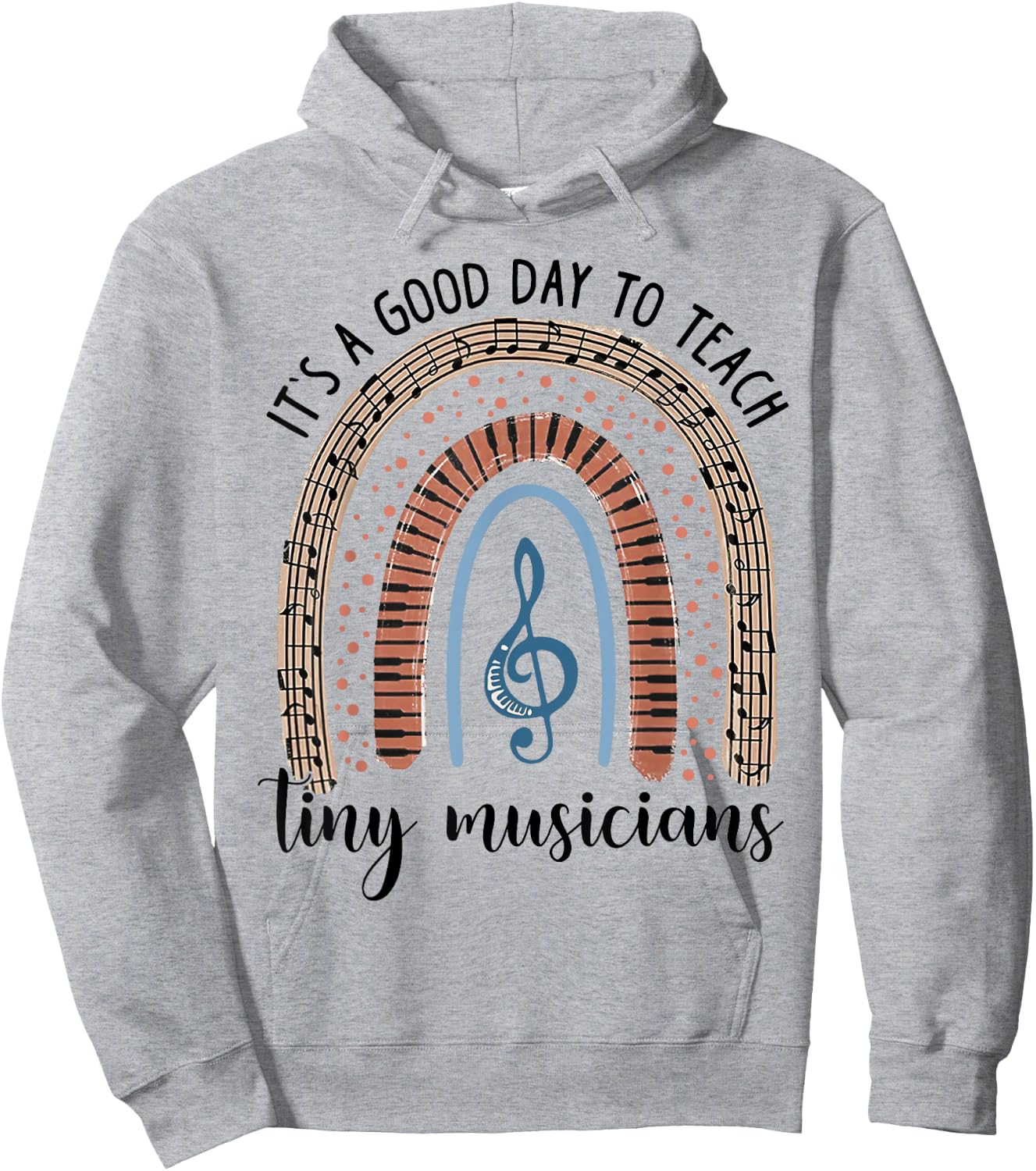 Its A Good Day To Teach Tiny Musicians Music Teacher Rainbow Hoodie - Hoodie | Ash