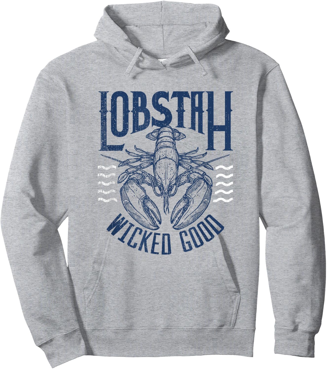 Wicked Good Lobstah Funny Maine Boston Cape Cod Lobster Hoodie - Hoodie | Ash